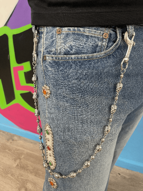 Other Starchain Wallet Chain Silver Skull - No Stones Size ONE SIZE - 1 Preview