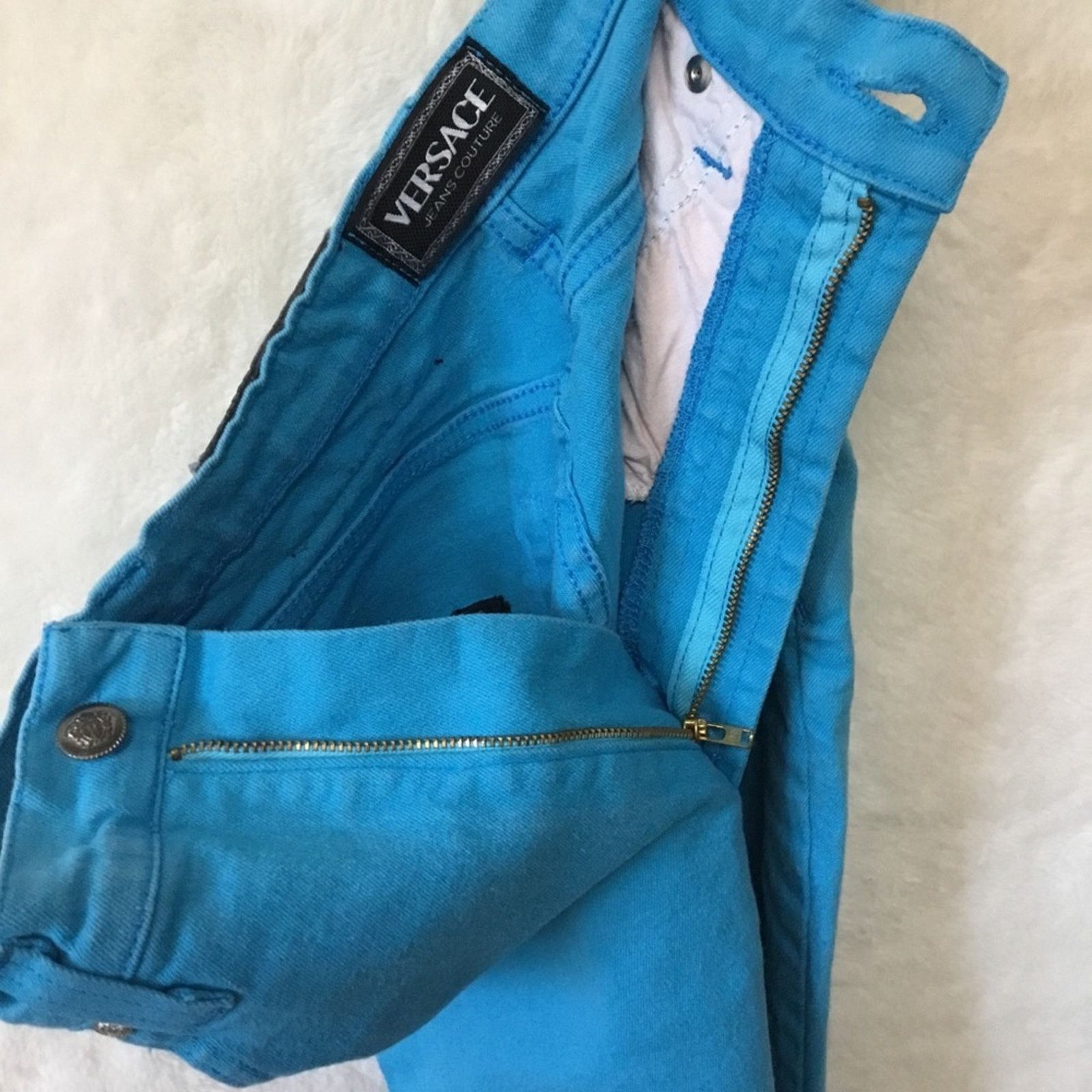 Versace Jeans Couture Versace Jeans Couture Bright Blue Stretch Denim Jeans Size 31" - 11 Thumbnail