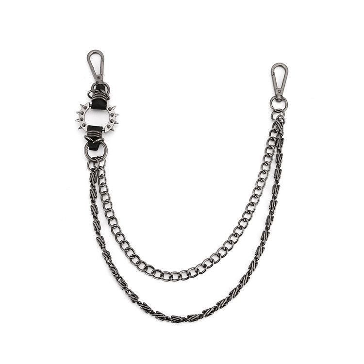 Jean Punk Spiked Jeans Chain Accessories Size ONE SIZE - 1 Thumbnail
