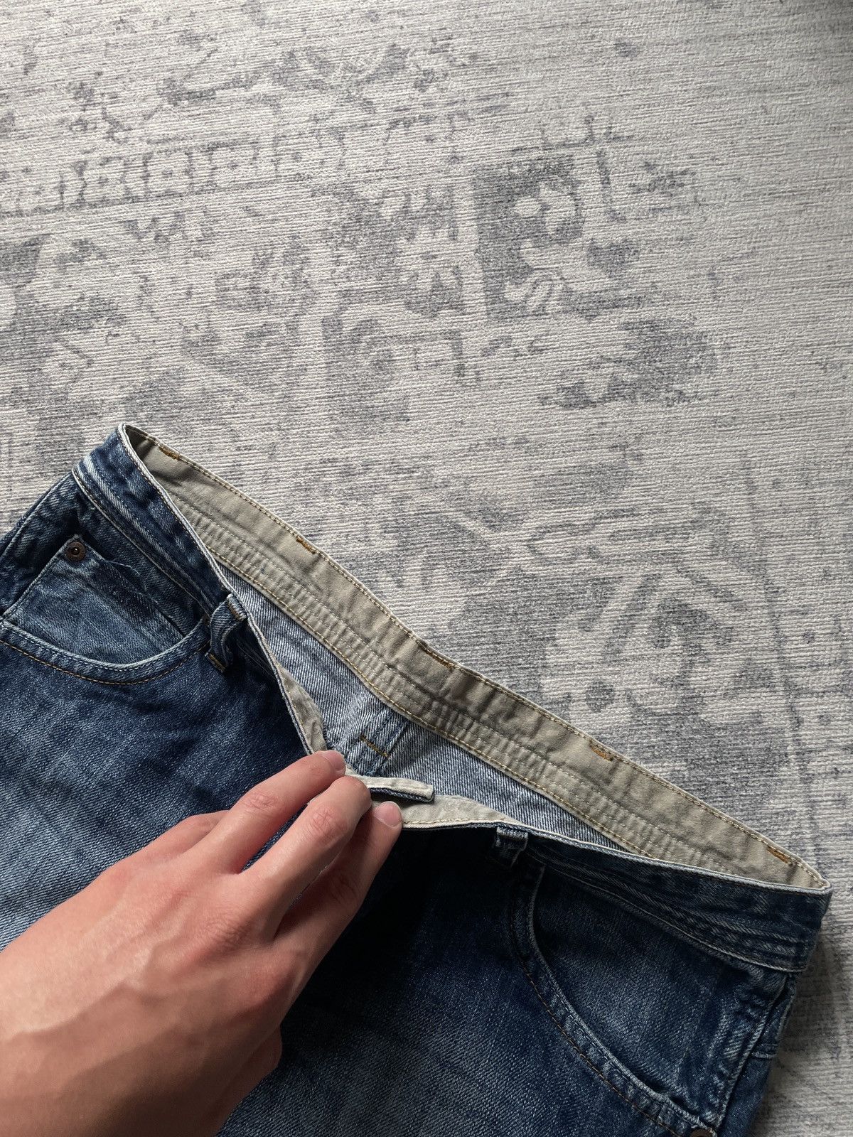 Vintage Vintage Avant Garde Baggy Jeans Faded Japanese Wide Y2K Wash Size US 30 / EU 46 - 11 Thumbnail