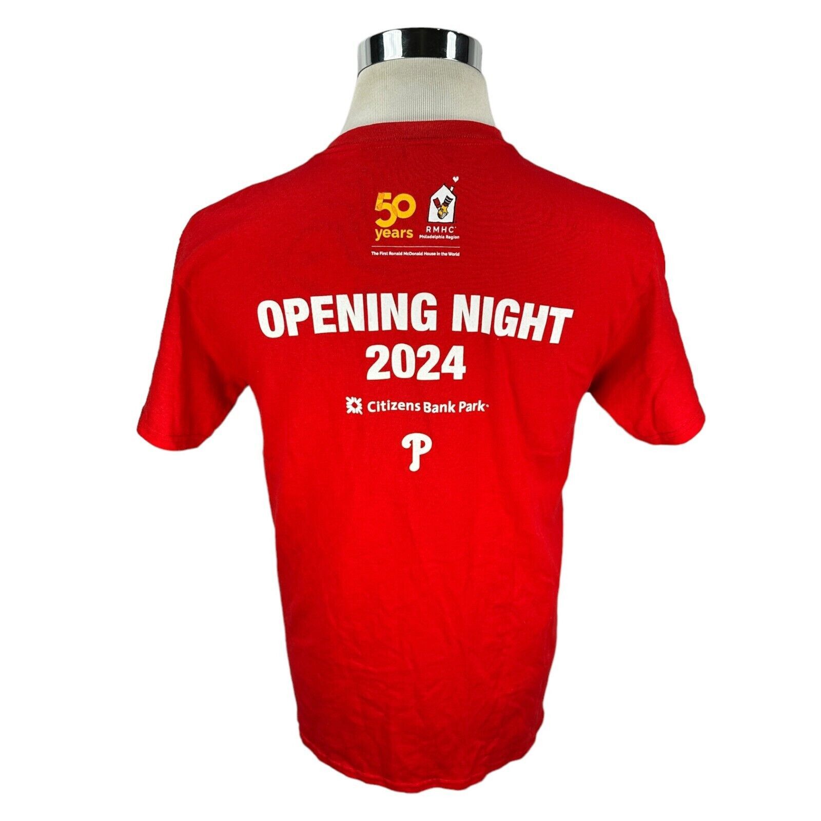 MLB Philadelphia Phillies T-Shirt Mens Medium Red Fightins Phils Size US M / EU 48-50 / 2 - 4 Thumbnail