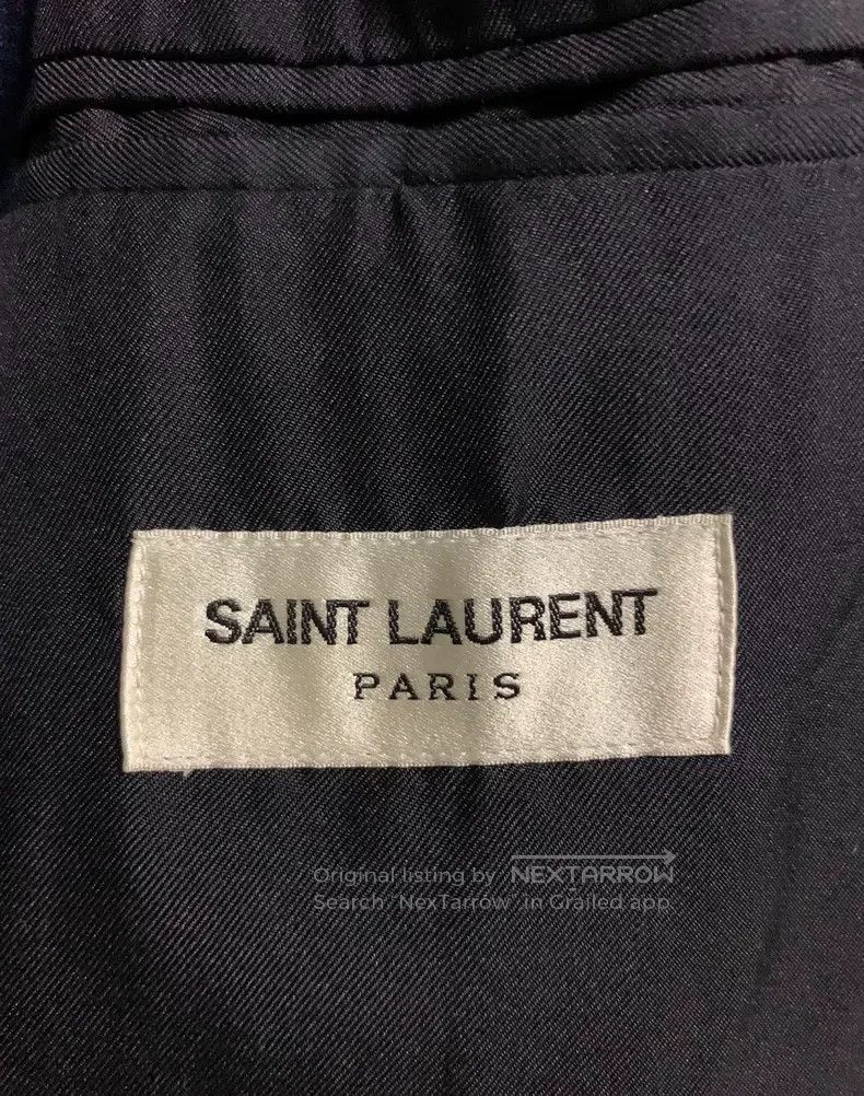 Saint Laurent Paris Saint Laurent Paris Gun Collar Blue Plaid Cashmere Suit Size US S / EU 44-46 / 1 - 4 Thumbnail