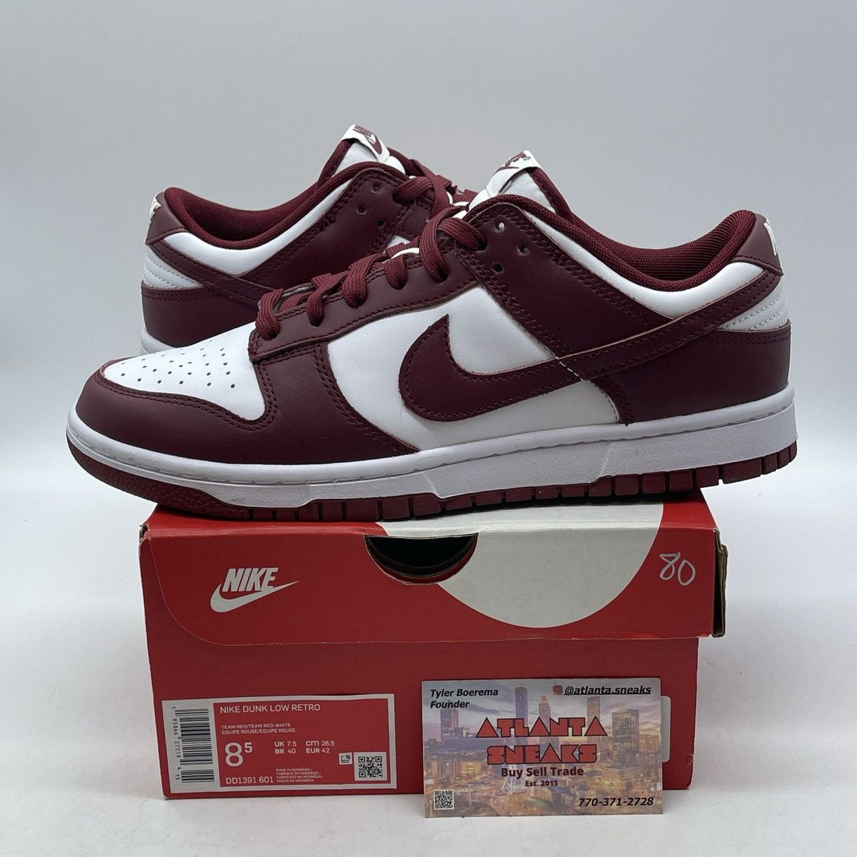 Nike Dunk low team red Size US 8.5 / EU 41-42 - 1 Thumbnail