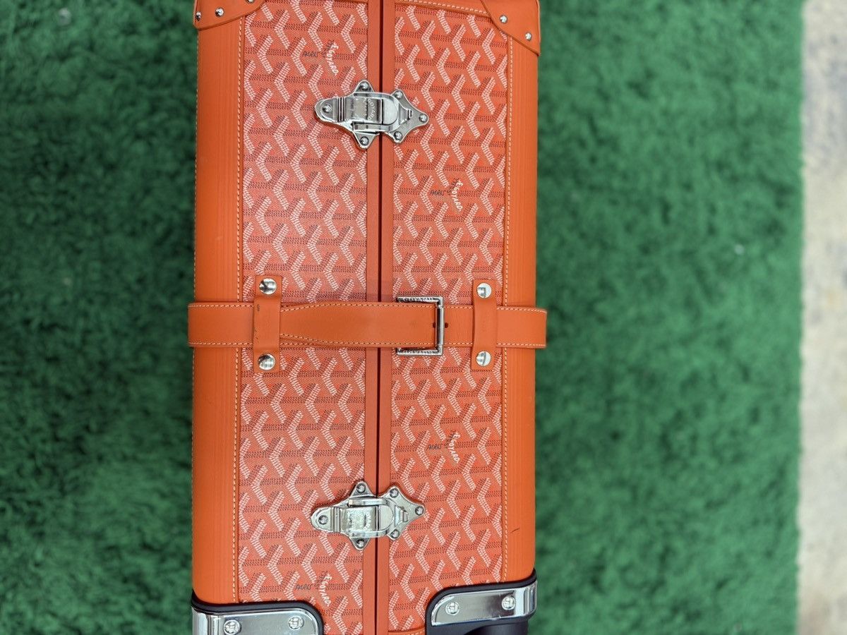 Goyard Goyard Bourget PM Carry On Suitecase Orange Canvas Trolley Size ONE SIZE - 6 Thumbnail