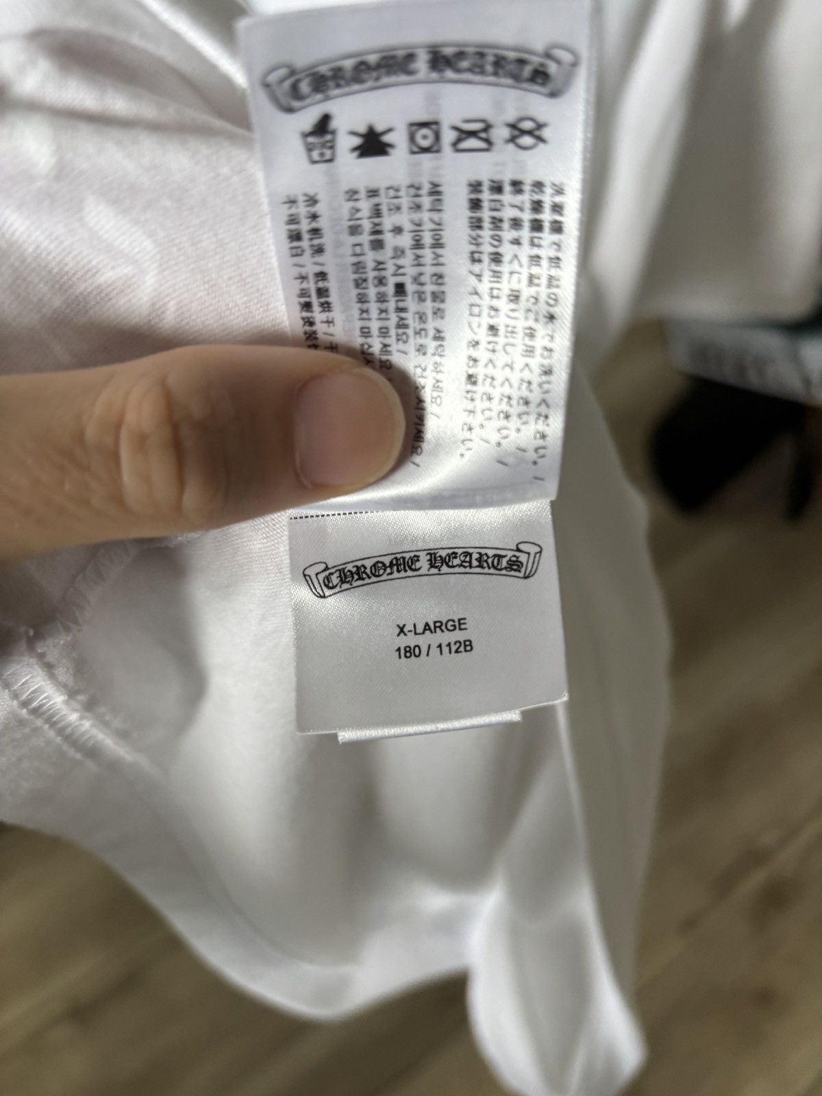 Chrome Hearts BRAND NEW | RECEIPT | BARTH BLUE NECK LOGO TEE Size US XL / EU 56 / 4 - 8 Thumbnail