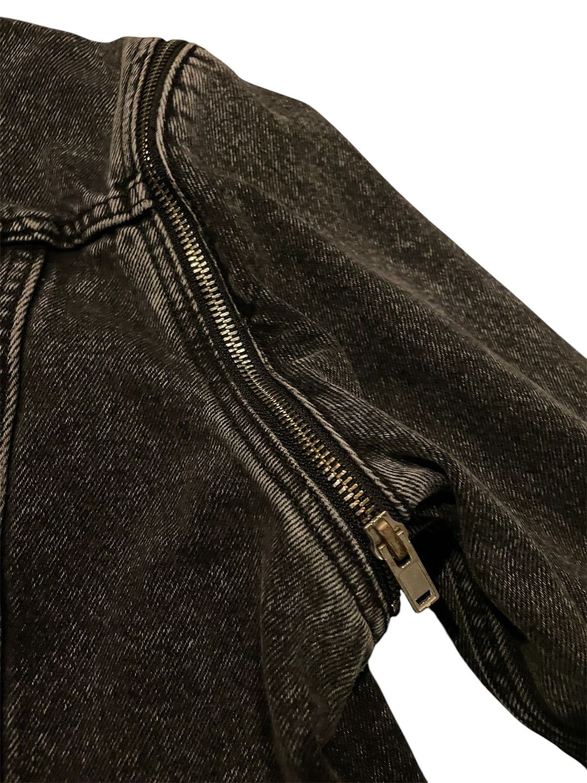 Levi's Vintage Clothing Levi's Black Convertible Zip-Sleeve Denim Trucker Jacket Size US M / EU 48-50 / 2 - 16 Thumbnail