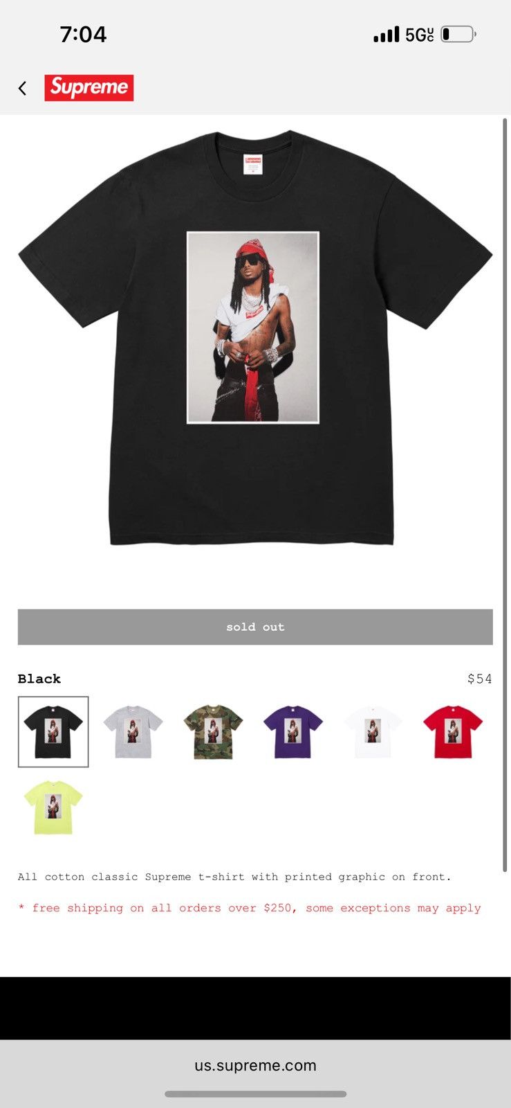Supreme Supreme Playboi Carti Tee M Black | Grailed