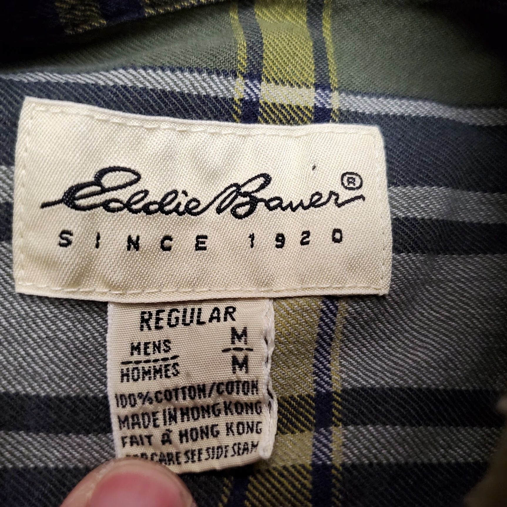 Eddie Bauer VTG Eddie Bauer Flannel Shirt Mens M Green Plaid Button-Down Outdoor Casual Shirt Size US M / EU 48-50 / 2 - 4 Thumbnail