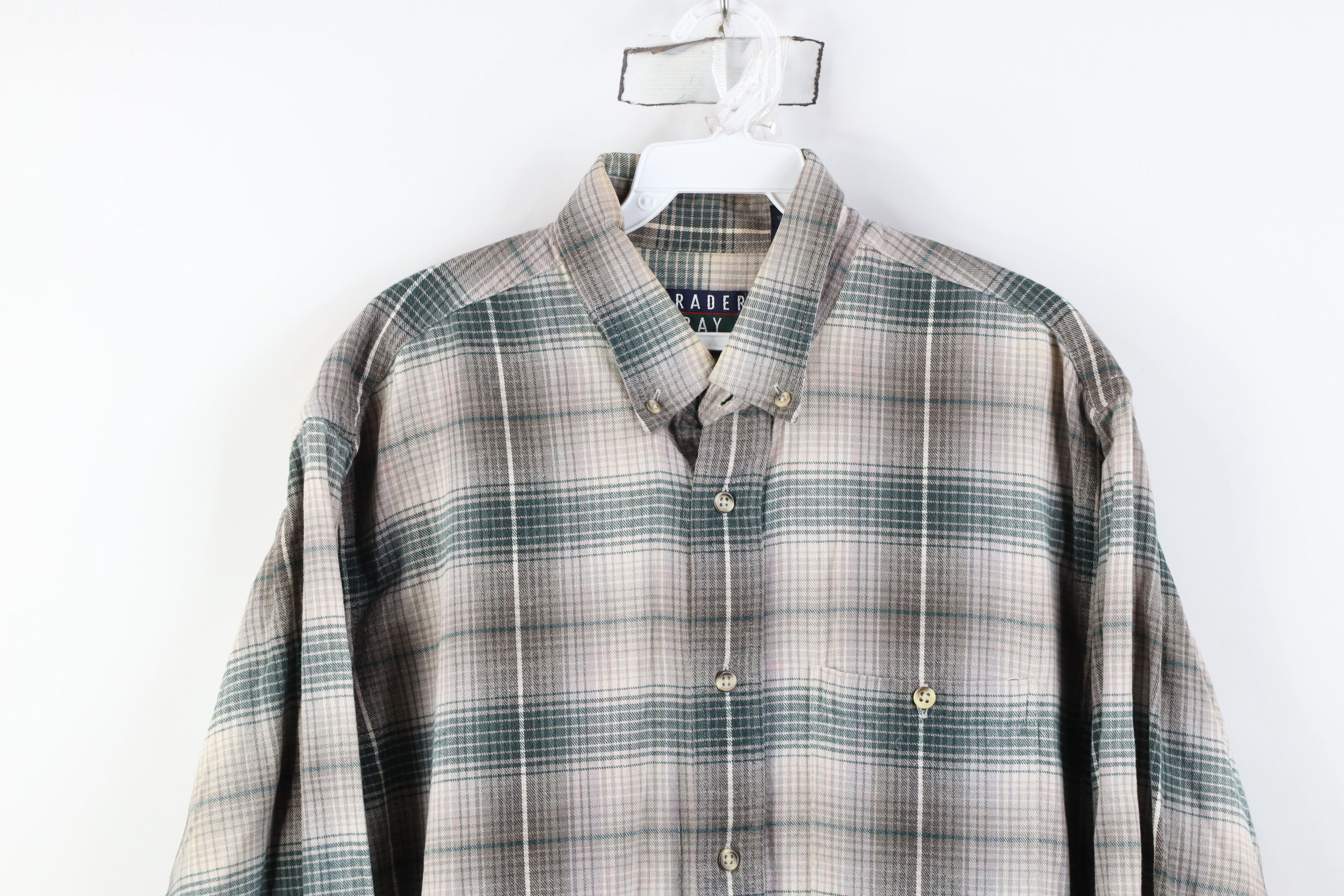 Vintage Vintage 90s Streetwear Collared Button Down Shirt Plaid Size US L / EU 52-54 / 3 - 2 Thumbnail