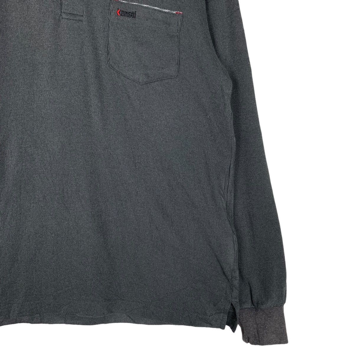 Japanese Brand KANSAI Single Pocket Long Sleeve Polo Shirt #0303-C14 Size US M / EU 48-50 / 2 - 5 Thumbnail