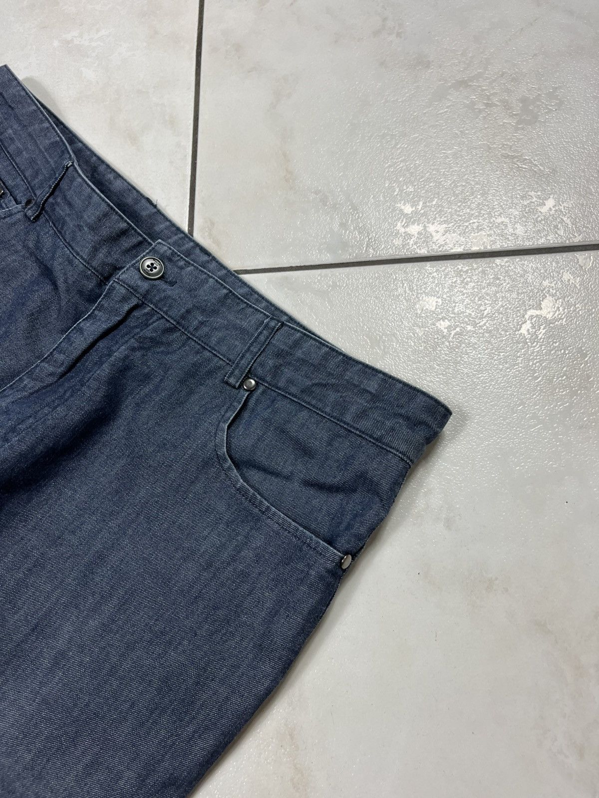 Designer × Mugler × Thierry Mugler Vintage Thierry Mugler men denim jeans pants alien goth dark Size US 34 / EU 50 - 14 Thumbnail
