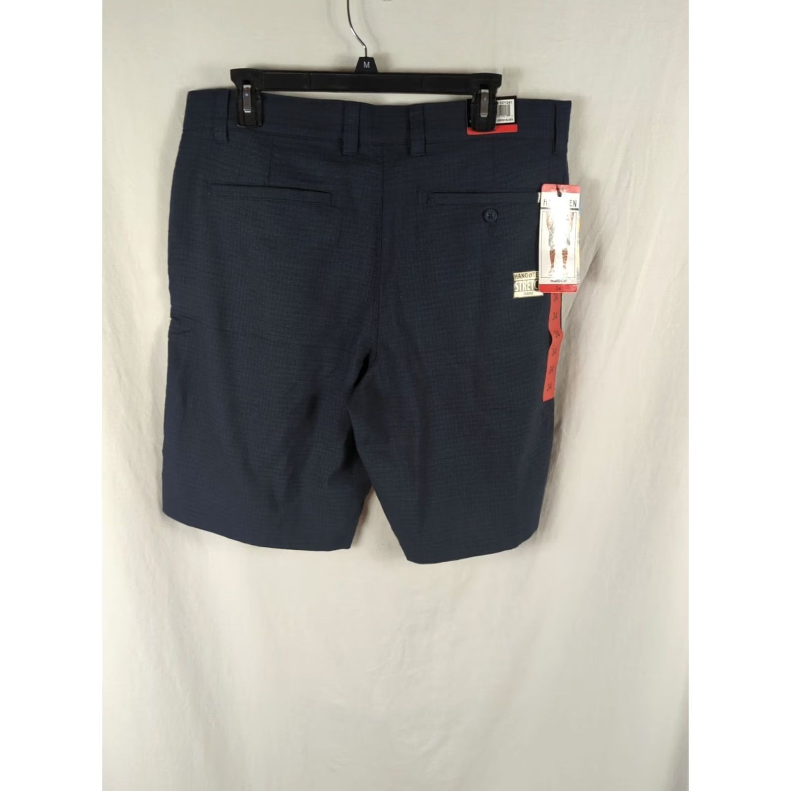 Hang Ten Hang Ten Mens Walk Shorts Regular 34 Dark Blue Stretch Polyester NWT Nautical Striped Lightweight Zip Pocket Casual Shorts Boys? Size US 34 / EU 50 - 5 Thumbnail
