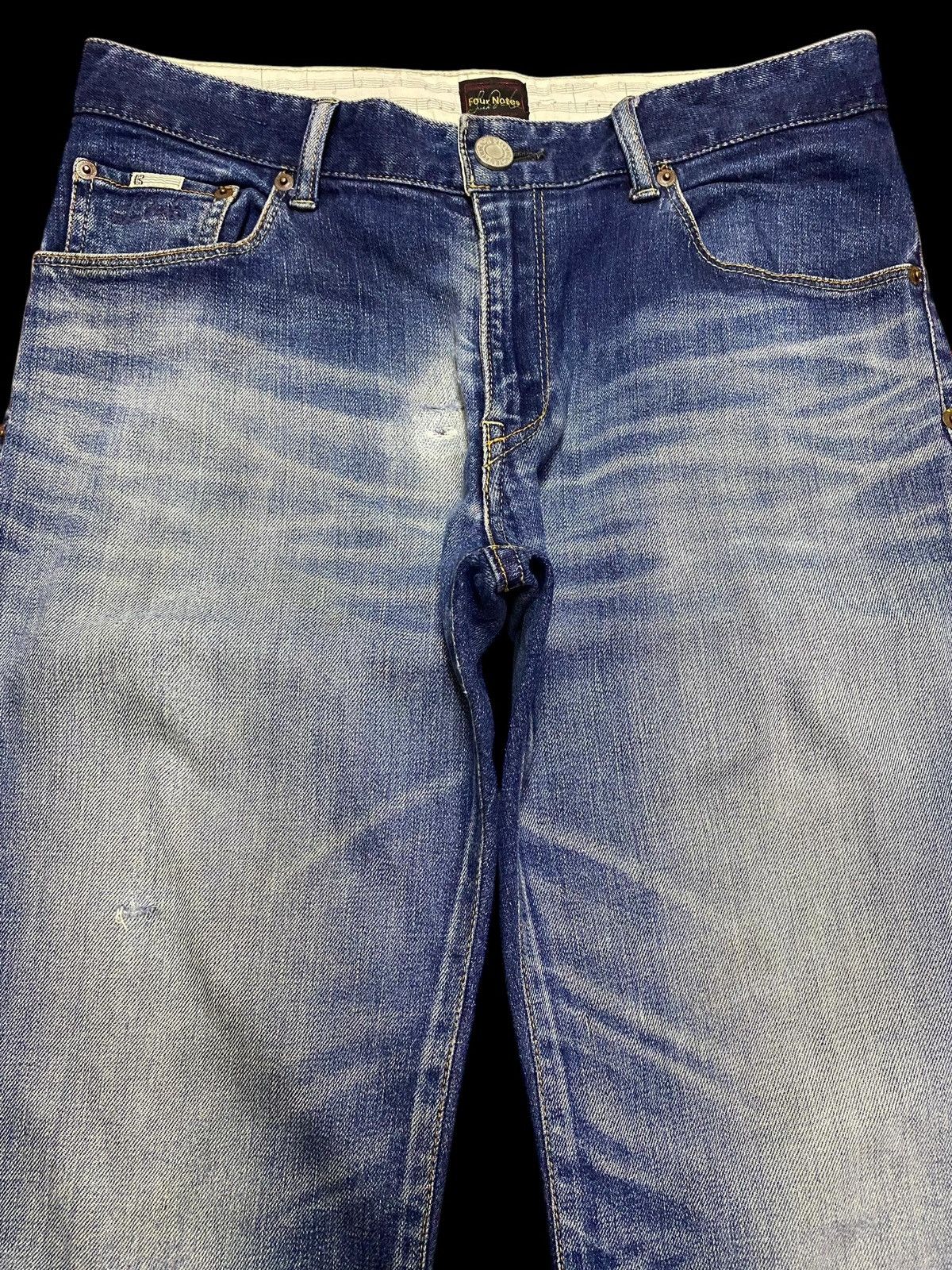 14th Addiction Style Japanese Brand Four Notes Flare Distressed Jeans Size US 31 - 3 Thumbnail