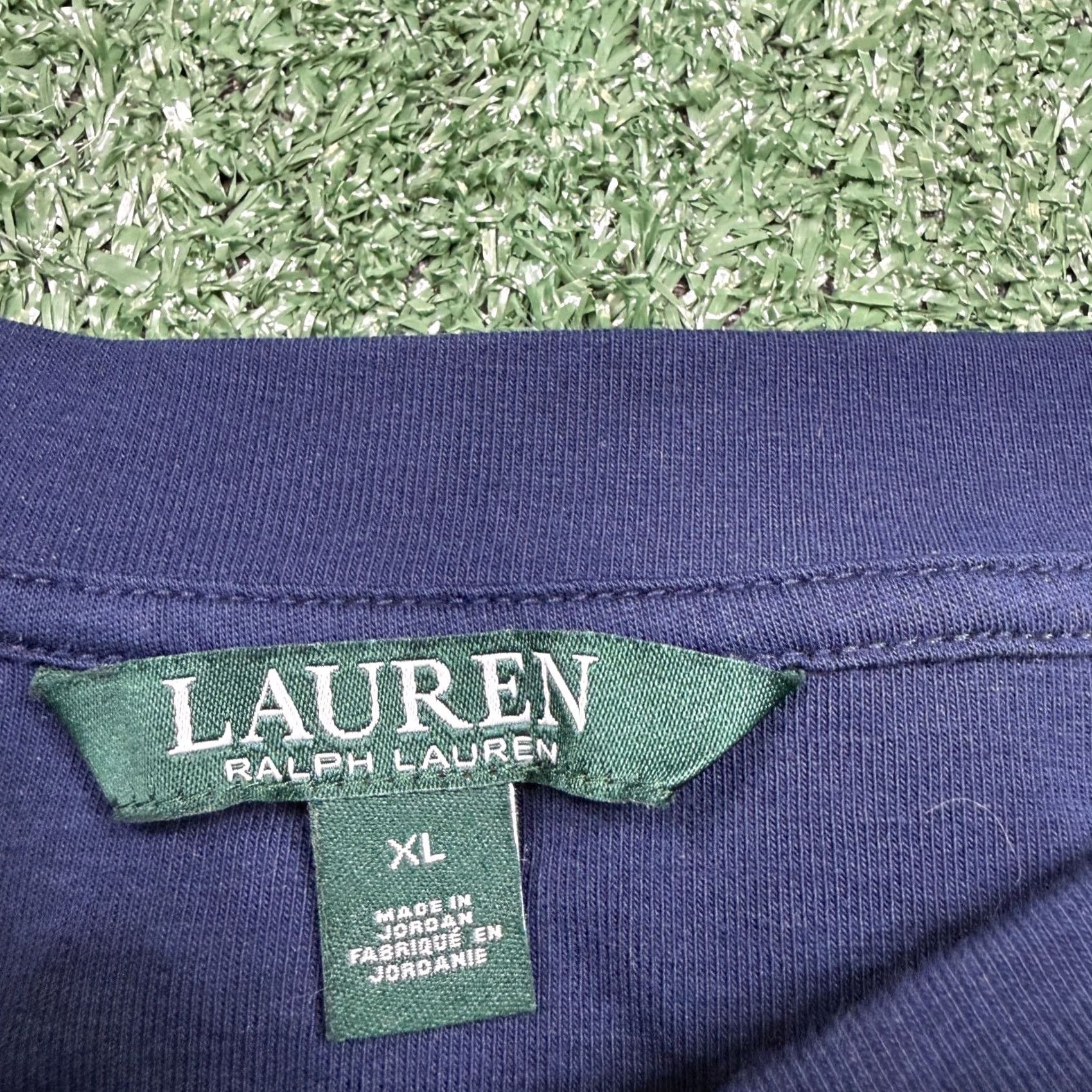 Ralph Lauren VINTAGE Lauren Ralph Lauren Blouse Shirt Women's XL Blue Stretch Casual Shirt Women XL Blue Stretch Casual Size XL / US 12-14 / IT 48-50 - 2 Thumbnail