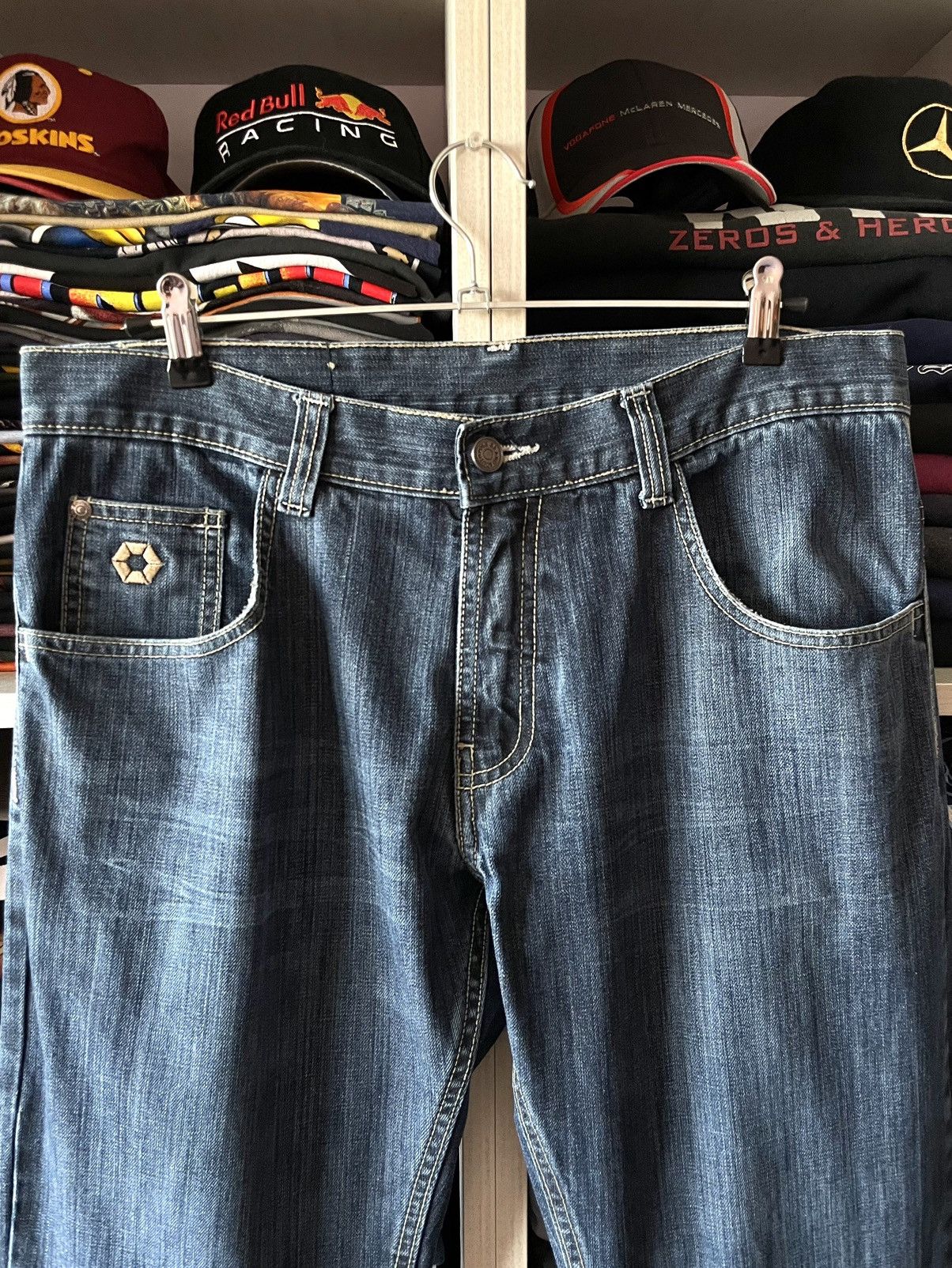 Southpole Vintage Y2K Southpole Embroidered Cyber Grunge Denim Jeans Size US 34 / EU 50 - 8 Thumbnail