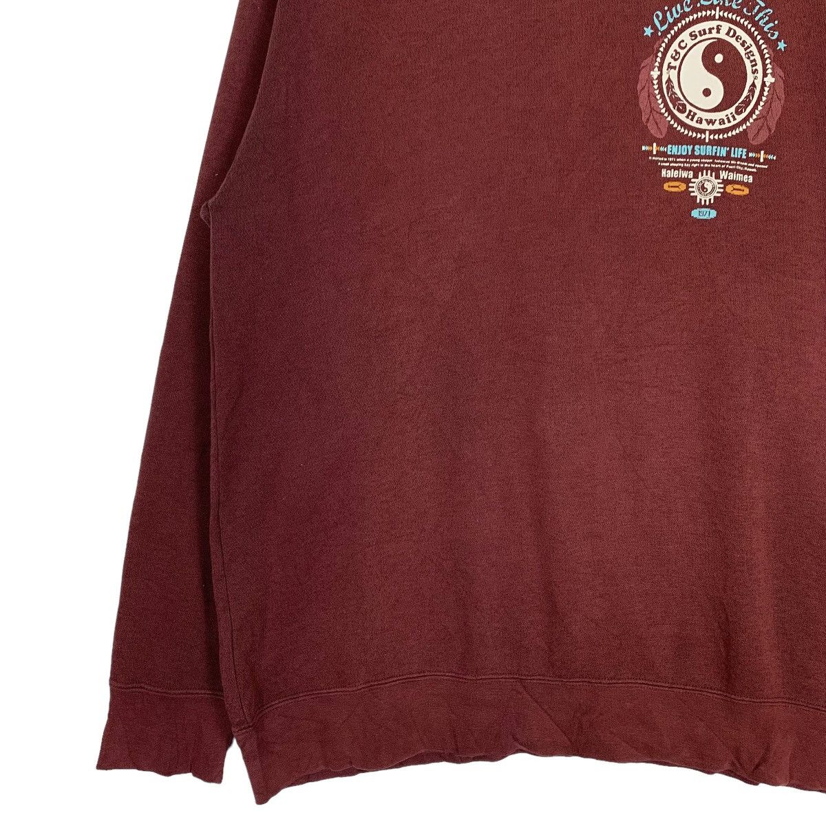 Japanese Brand T&C SURF DESIGNS Hawaii Big Logo Sweatshirts #0569-C26 Size US L / EU 52-54 / 3 - 5 Thumbnail