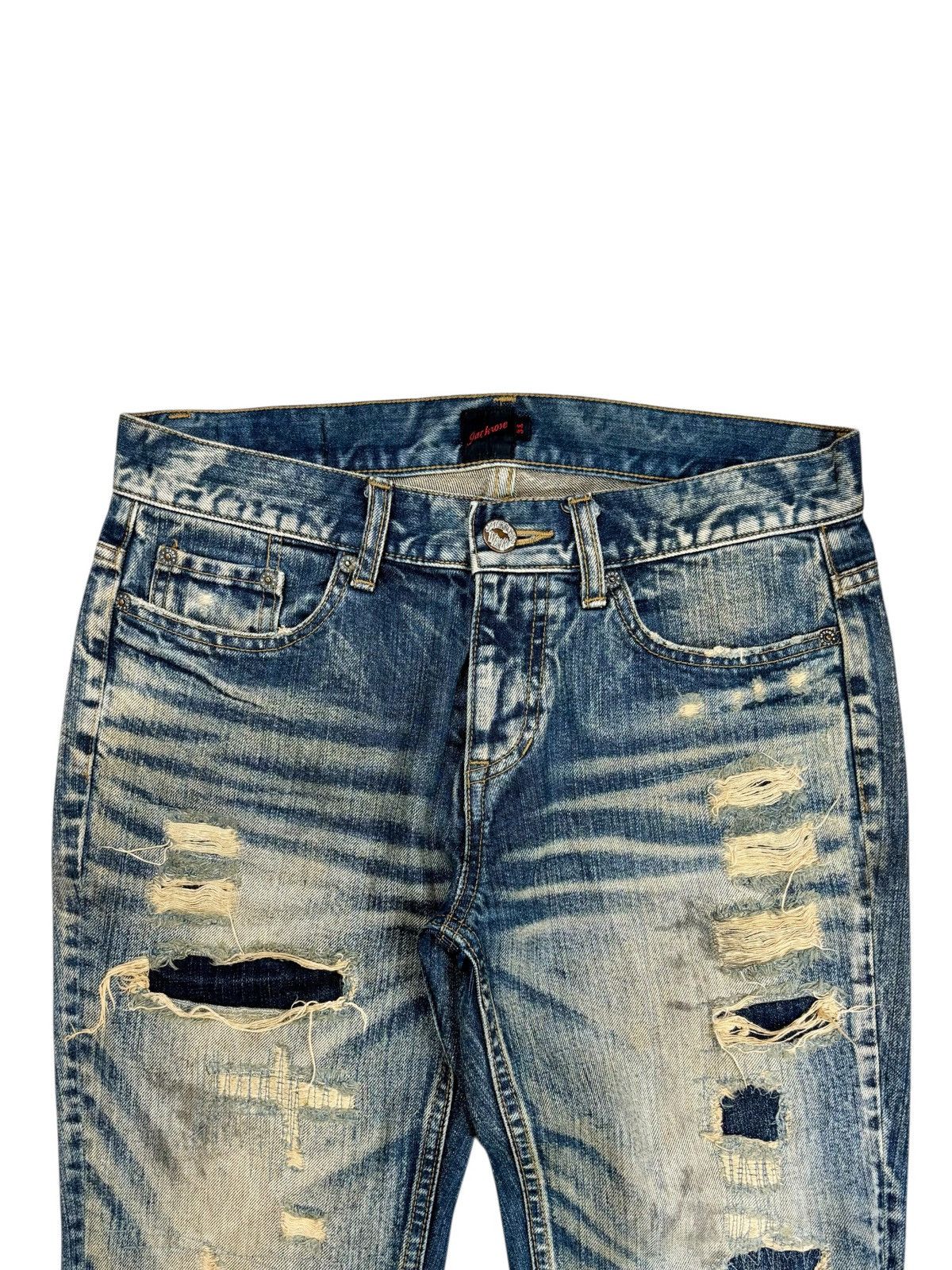 JACKROSE Archive Jackrose - Crash Denim Pants Size US 29 - 5 Thumbnail