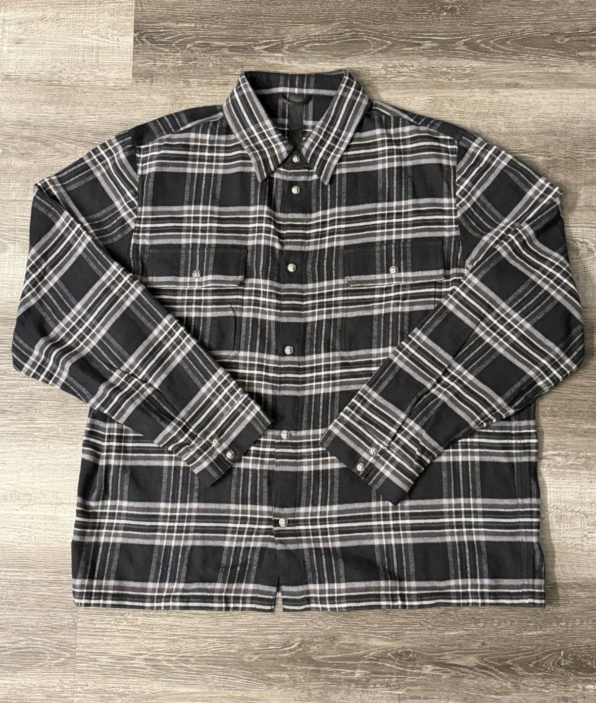 Chrome Hearts 🔥Chrome Hearts Black White Flannel Shirt🔥 Size US XXL / EU 58 / 5 - 1 Thumbnail