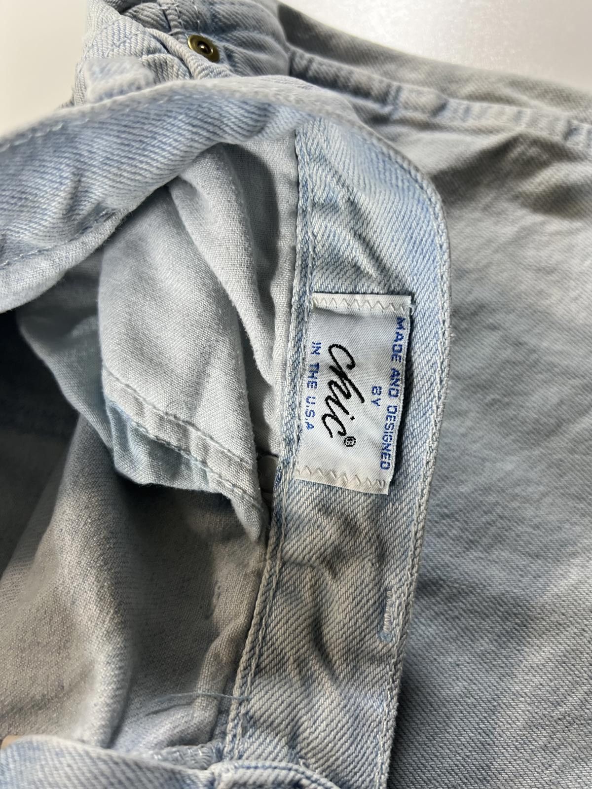 Unknown London Vintage Chic Light Blue Denim Shorts Size US 28 / EU 44 - 4 Thumbnail