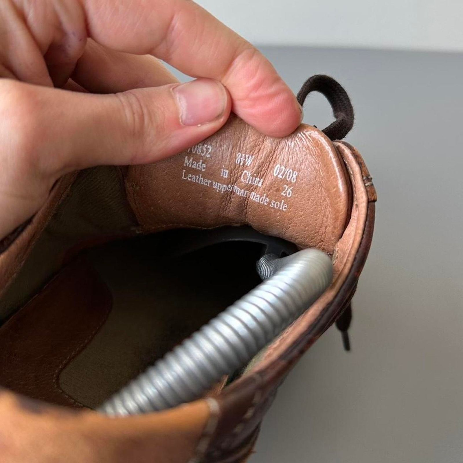 Clarks × Vintage Vintage Brown Leather Clarks Square Toe Lace Up Dress Shoes Size US 8.5 / EU 41-42 - 8 Thumbnail