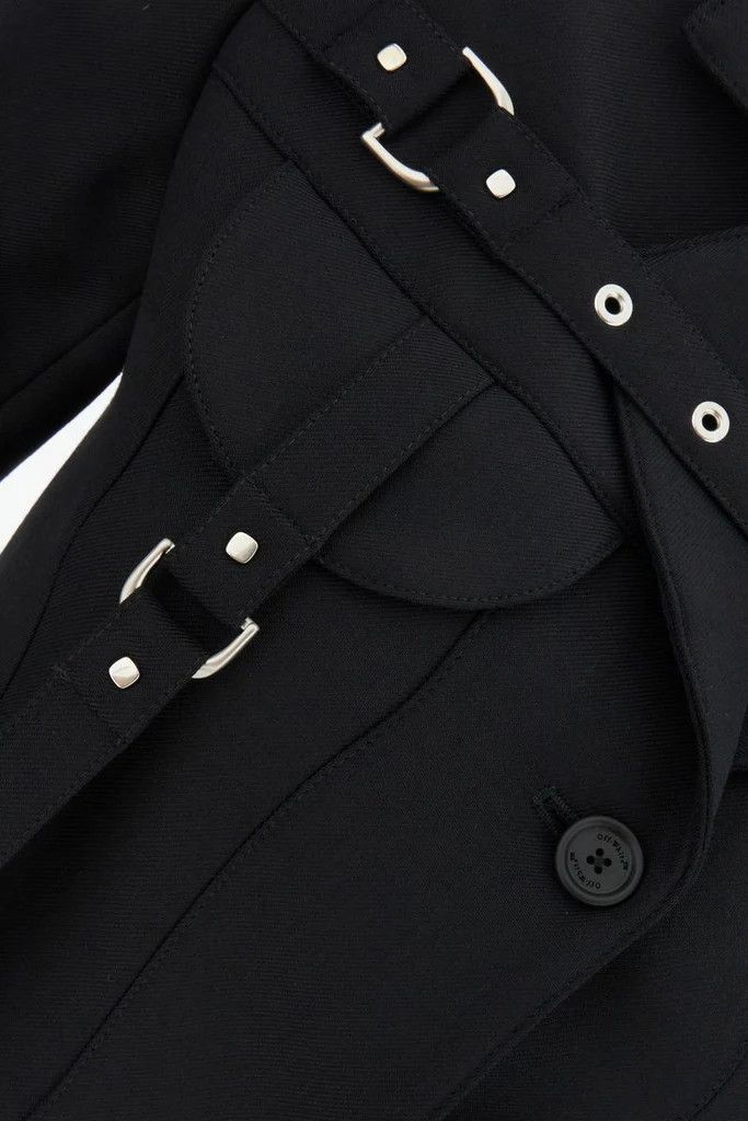 Off-White o1s22i1n0824 Cargo Straps Jacket in Black Size M / US 6-8 / IT 42-44 - 3 Thumbnail