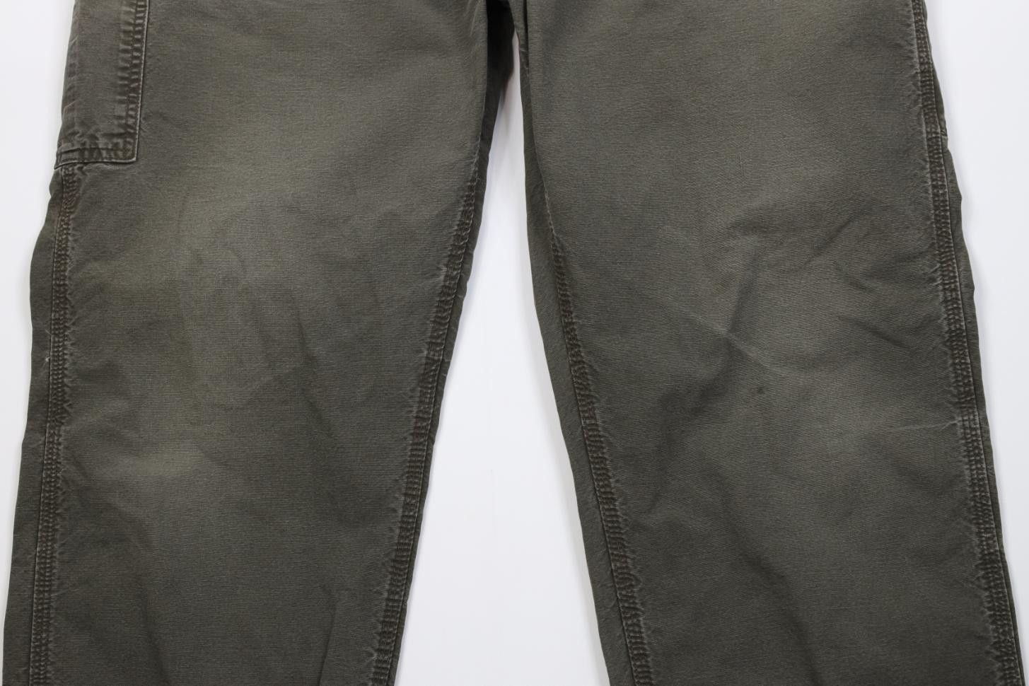 Carhartt Vintage Y2K Carhartt Wide Leg Dungaree Pants Olive Green Size US 38 / EU 54 - 3 Thumbnail