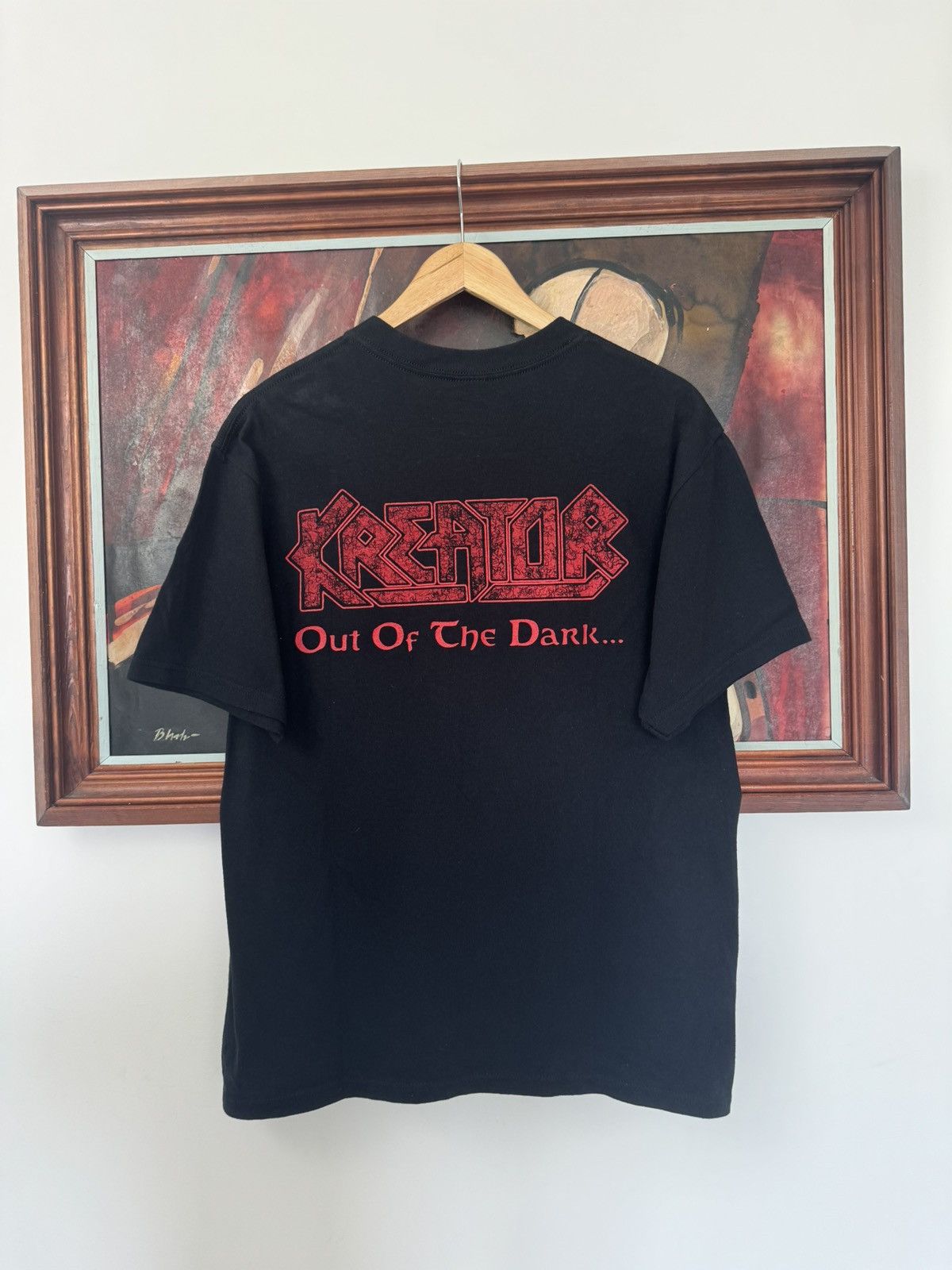 Vintage Kreator Out Of The Dark Band Tee Shirt Rare Print