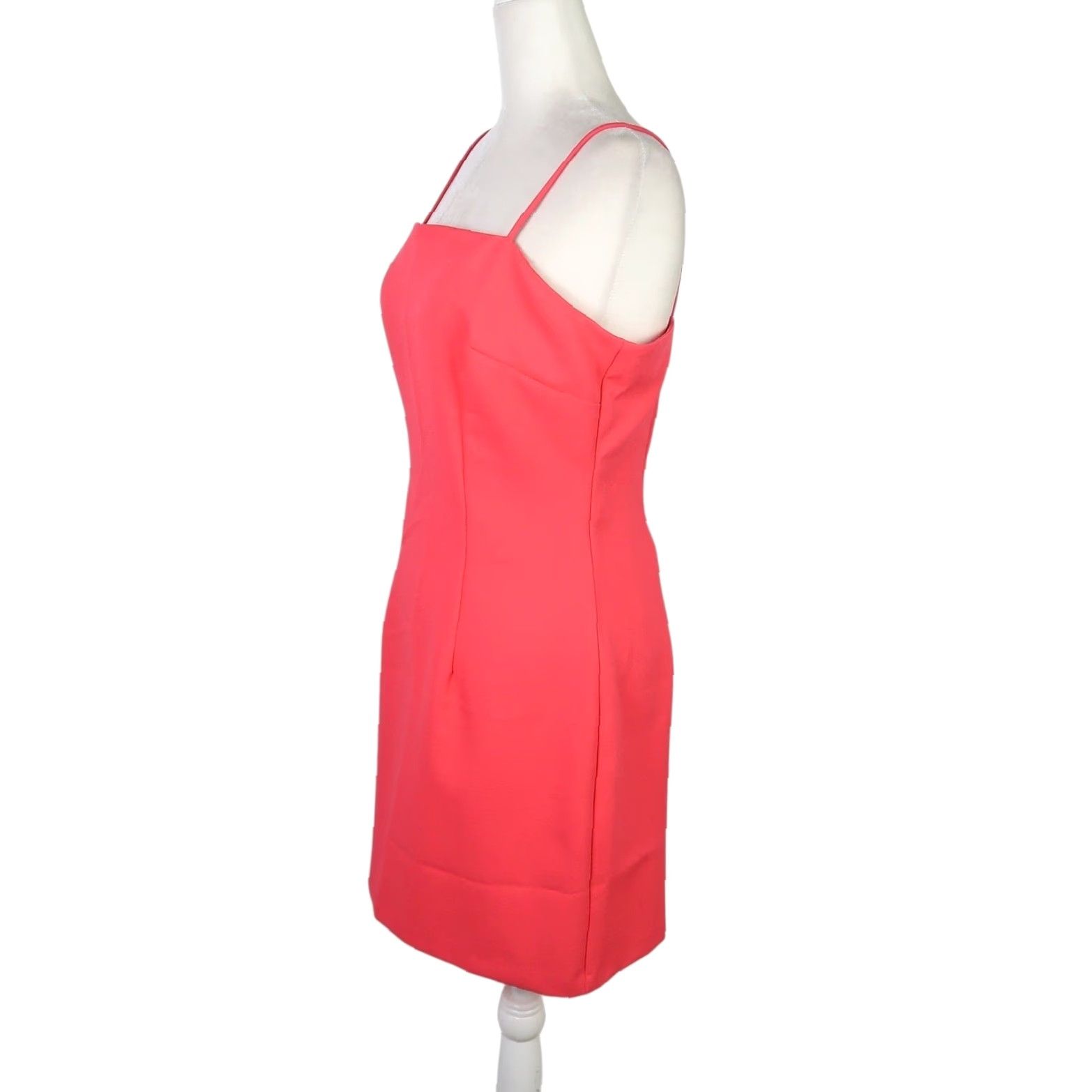 VINTAGE XOXO Dress Square Neck Mini Party 90s Orange Sleeveless Womens Size  8/9 Short\"