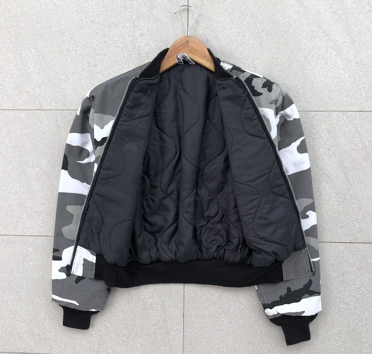 Alpha Industries Vintage Camo MA-1 Flyer’s Intermediate Bomber Jacket USA 🇺🇸 Size M / US 6-8 / IT 42-44 - 5 Thumbnail