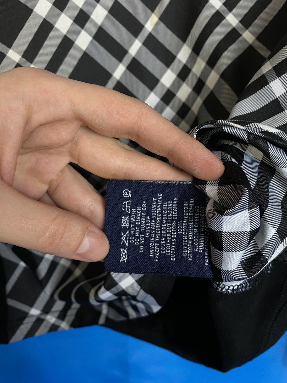 Burberry × Vintage Burberry London Black checked collar jumper Size L / US 10 / IT 46 - 6 Thumbnail