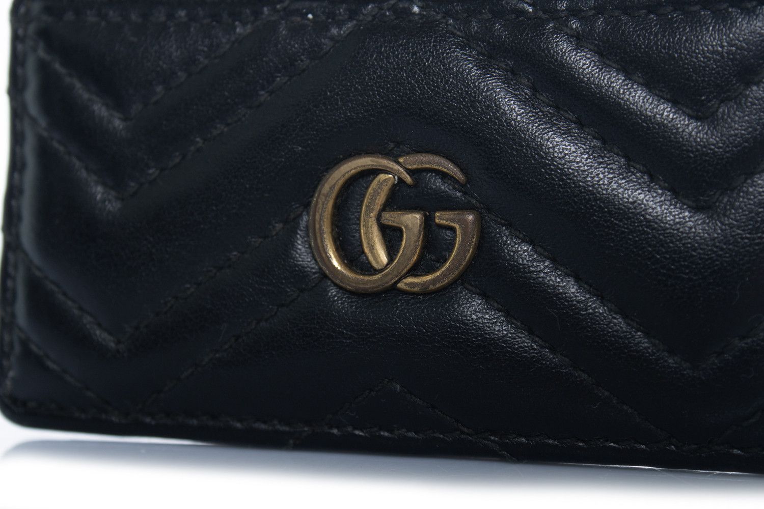 Gucci Gucci, GG Marmont card holder in black Size ONE SIZE - 6 Thumbnail
