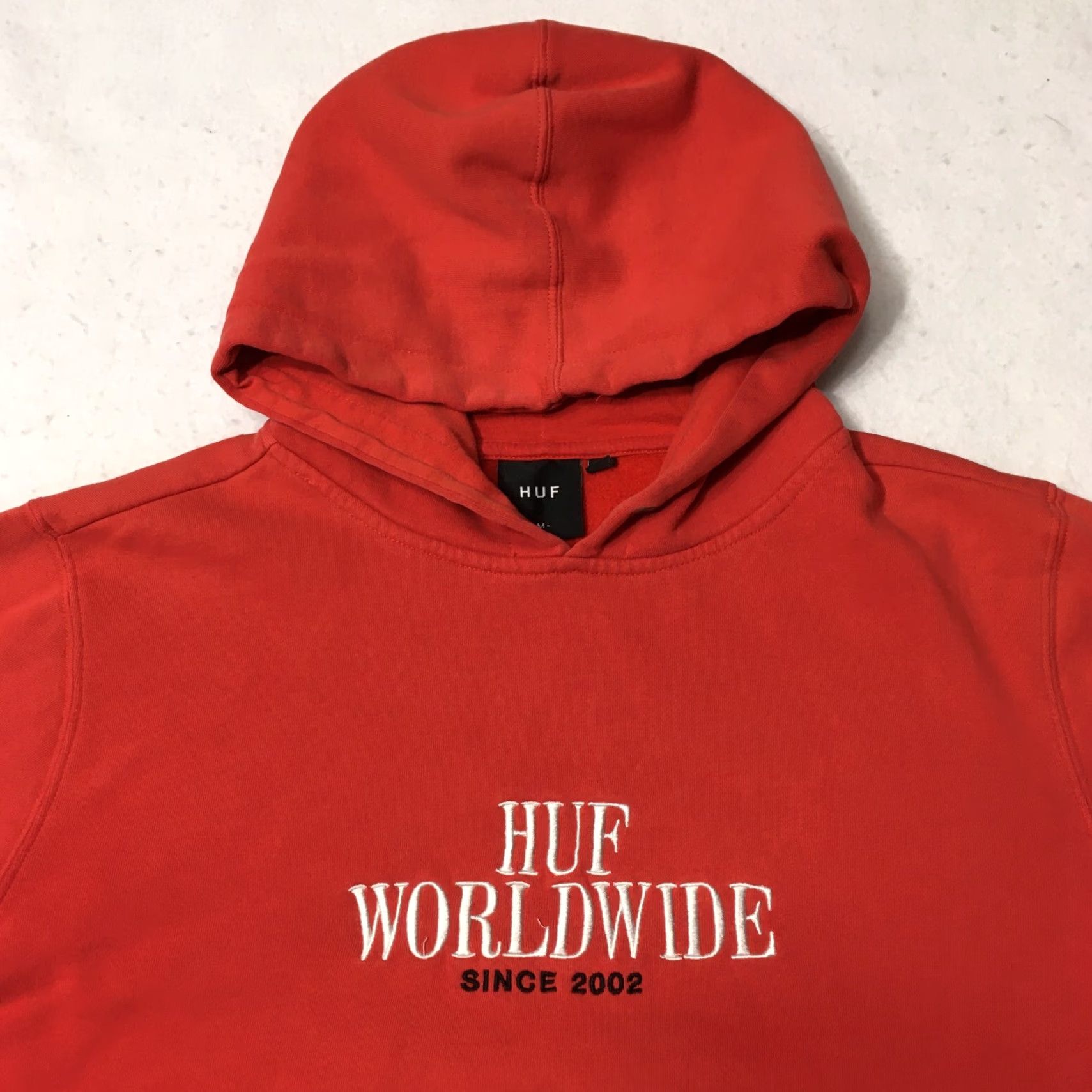 Huf VINTAGE HUF Hoodie Adult L Red Logo Sweatshirt Sweater Skater Size US L / EU 52-54 / 3 - 2 Thumbnail