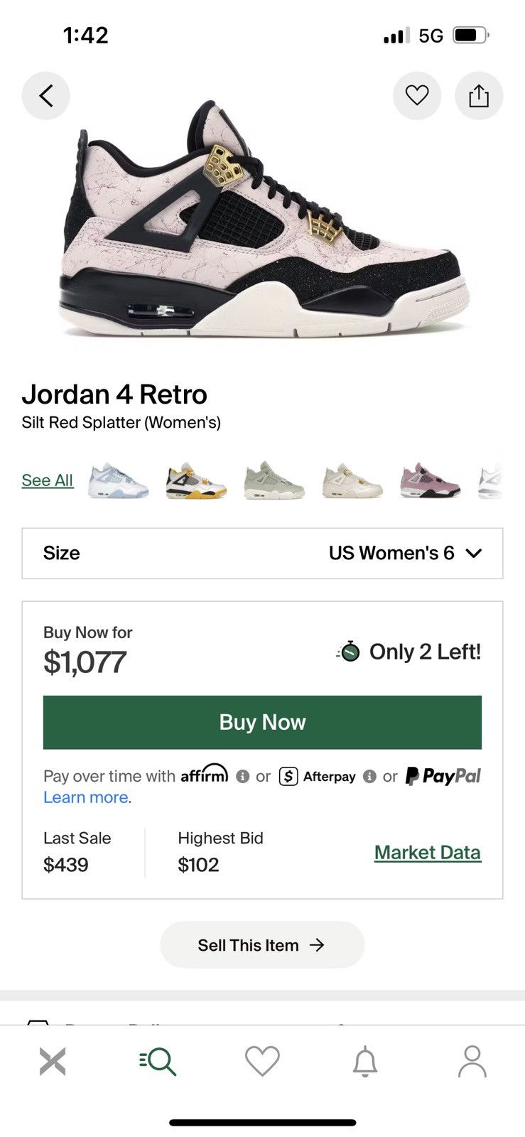 Jordan Brand Jordan 4 retro split splatter Size US 6 / IT 36 - 12 Thumbnail