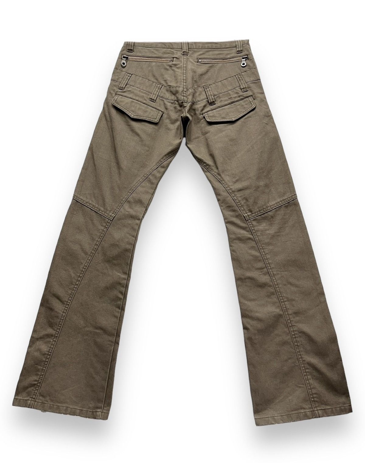 Issey Miyake RARE🔥DE PLUS TETE HOMME Double Waist Sun Faded Brown Flare Size US 28 / EU 44 - 3 Thumbnail
