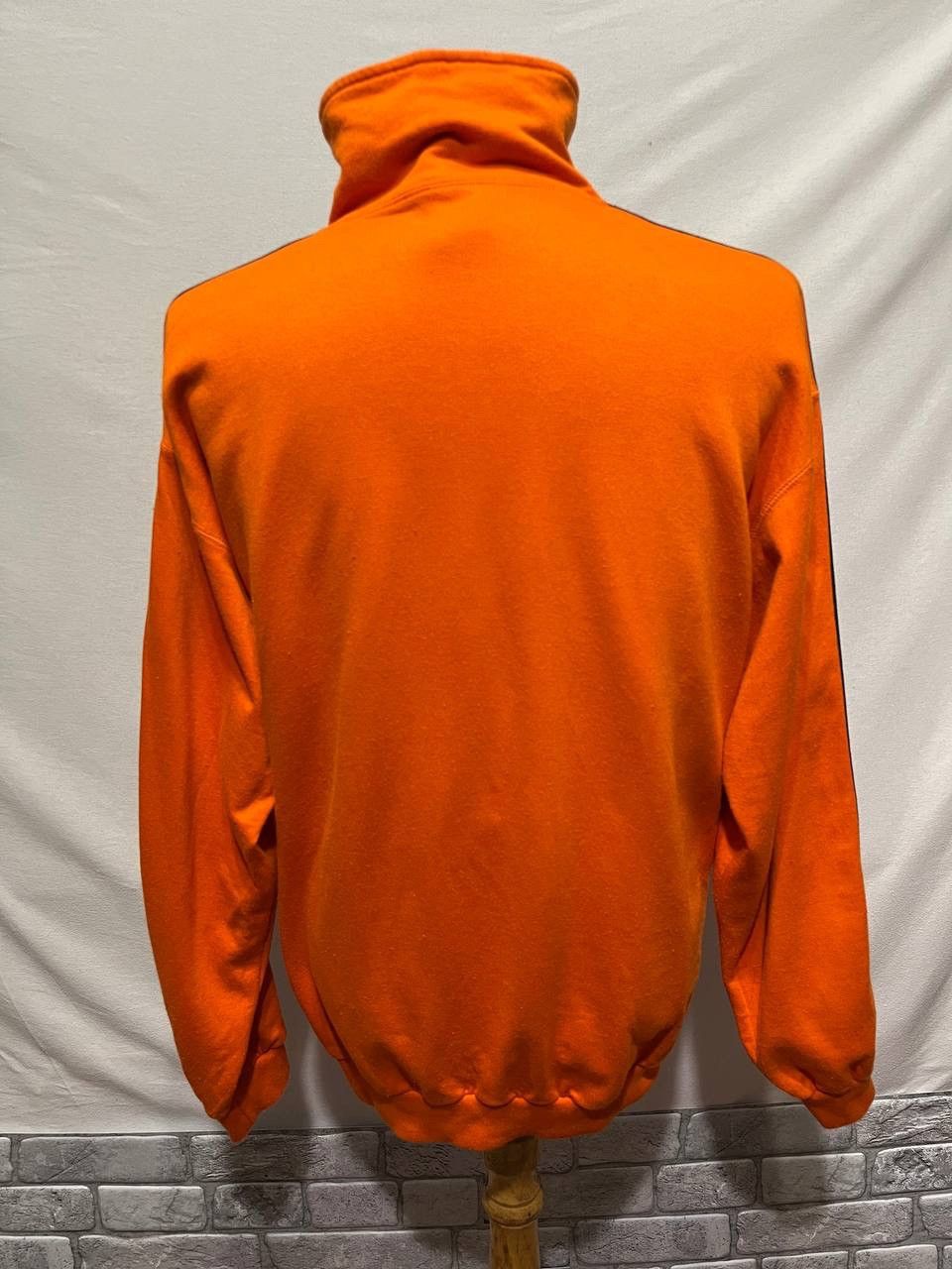 Adidas × Vintage Adidas Men's 3 Stripe Half Zip Crew Sweater in Orange/Black Size US M / EU 48-50 / 2 - 4 Thumbnail