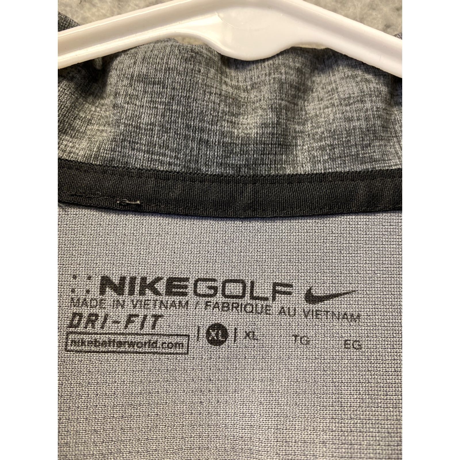 Nike Nike Shirt XL Gray Striped Logo Polo Golf Golfer Activewear Mens Size US XL / EU 56 / 4 - 8 Thumbnail