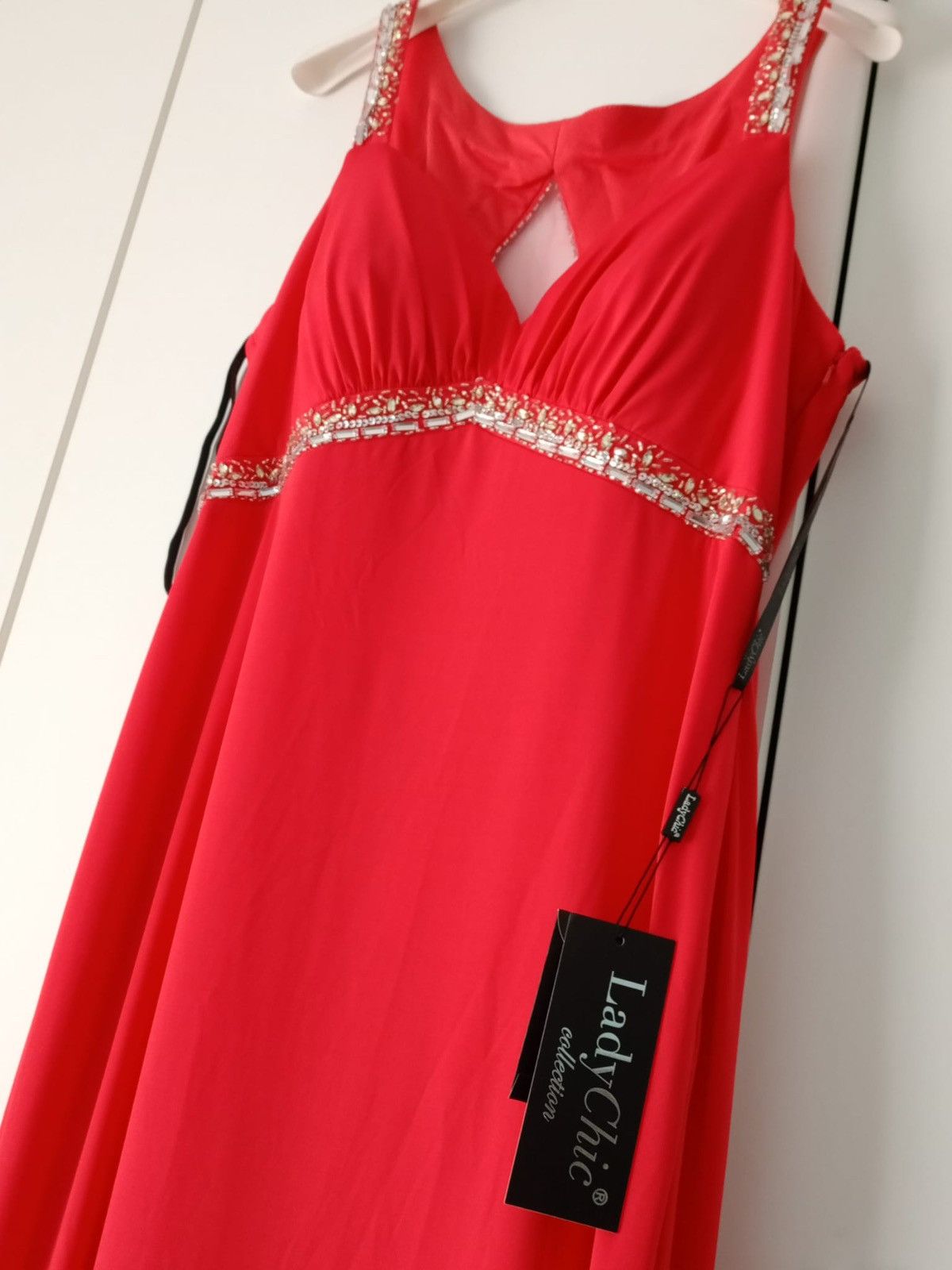 Other Dress for important events Coral Red Size IT50 Size XL / US 12-14 / IT 48-50 - 5 Thumbnail