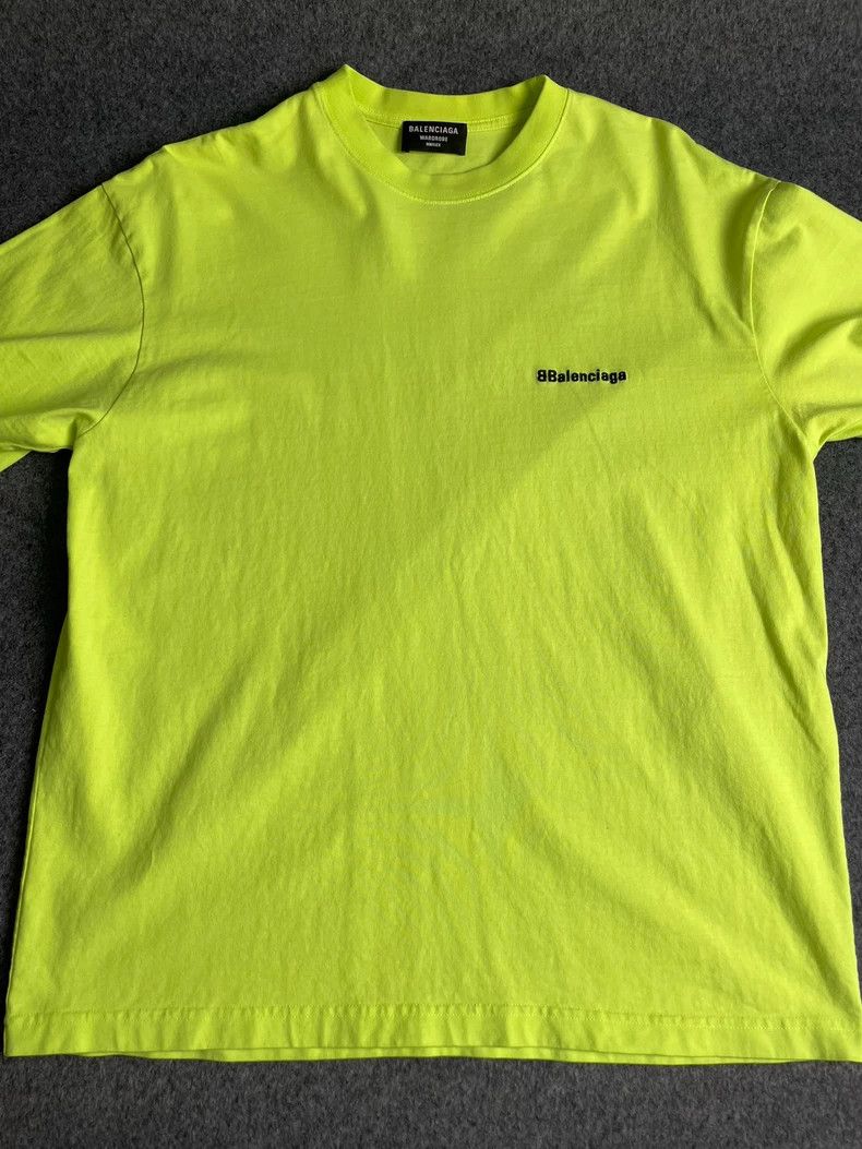 Balenciaga Balenciaga Green Double B Embroidered Short Sleeve Size US S / EU 44-46 / 1 - 1 Thumbnail