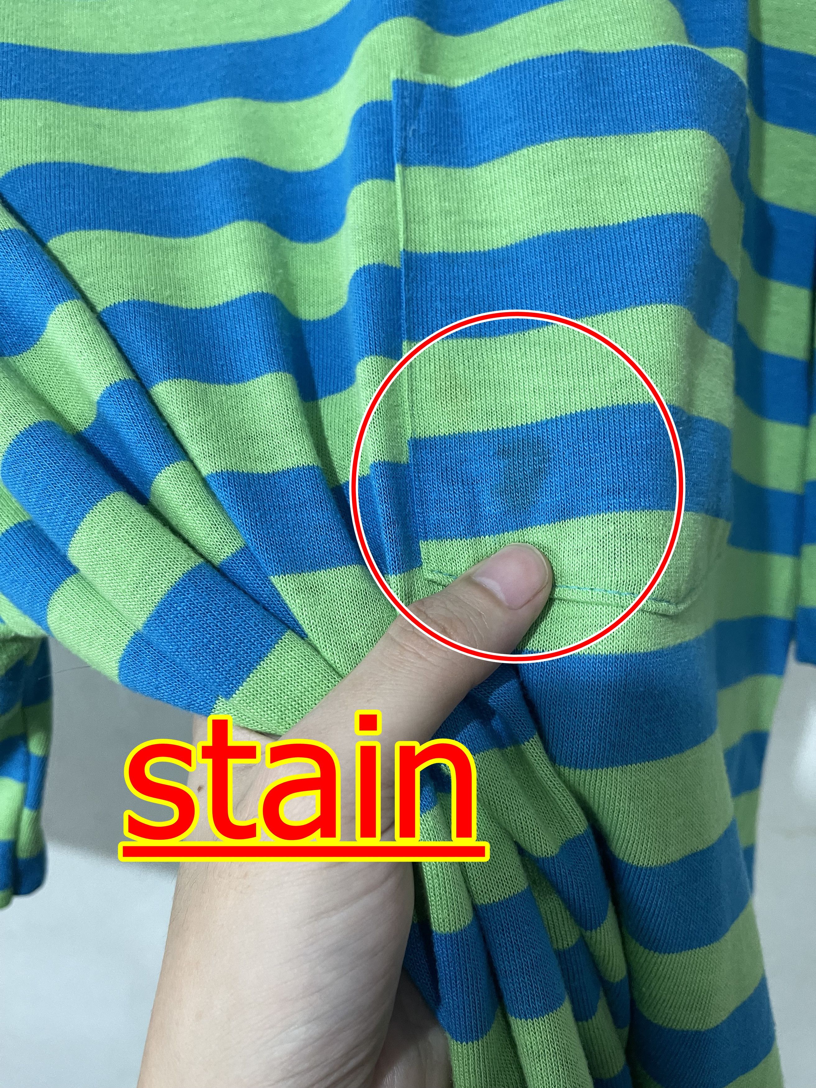 Vintage Vintage 90s Striped Pocket Tee Size US XL / EU 56 / 4 - 6 Thumbnail