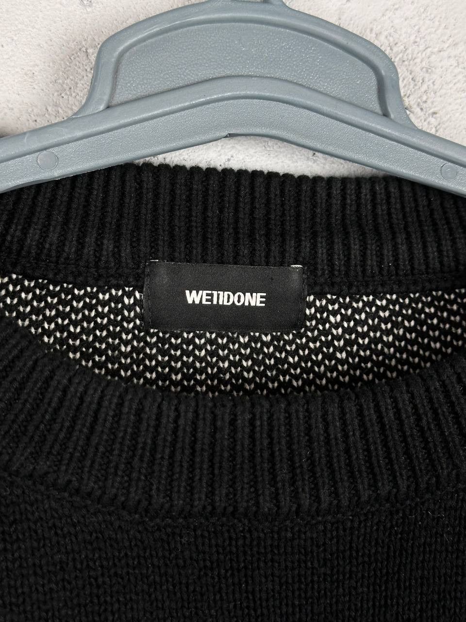 Japanese Brand WE11DONE Big Logo Knitted Sweater long sleeve Oversized Size US XL / EU 56 / 4 - 4 Thumbnail