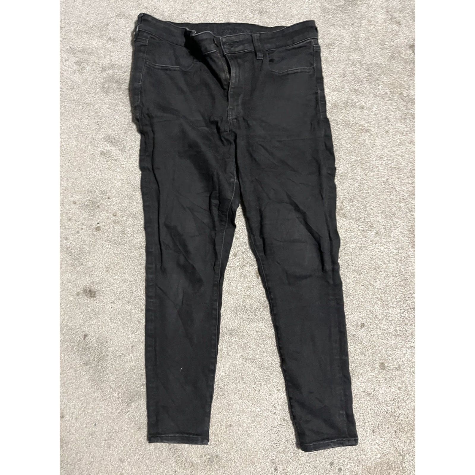 American Eagle Outfitters American Eagle Black Next Level Stretch Jegging Pants Size 12 Short Size 34" / US 12 / IT 48 - 3 Thumbnail