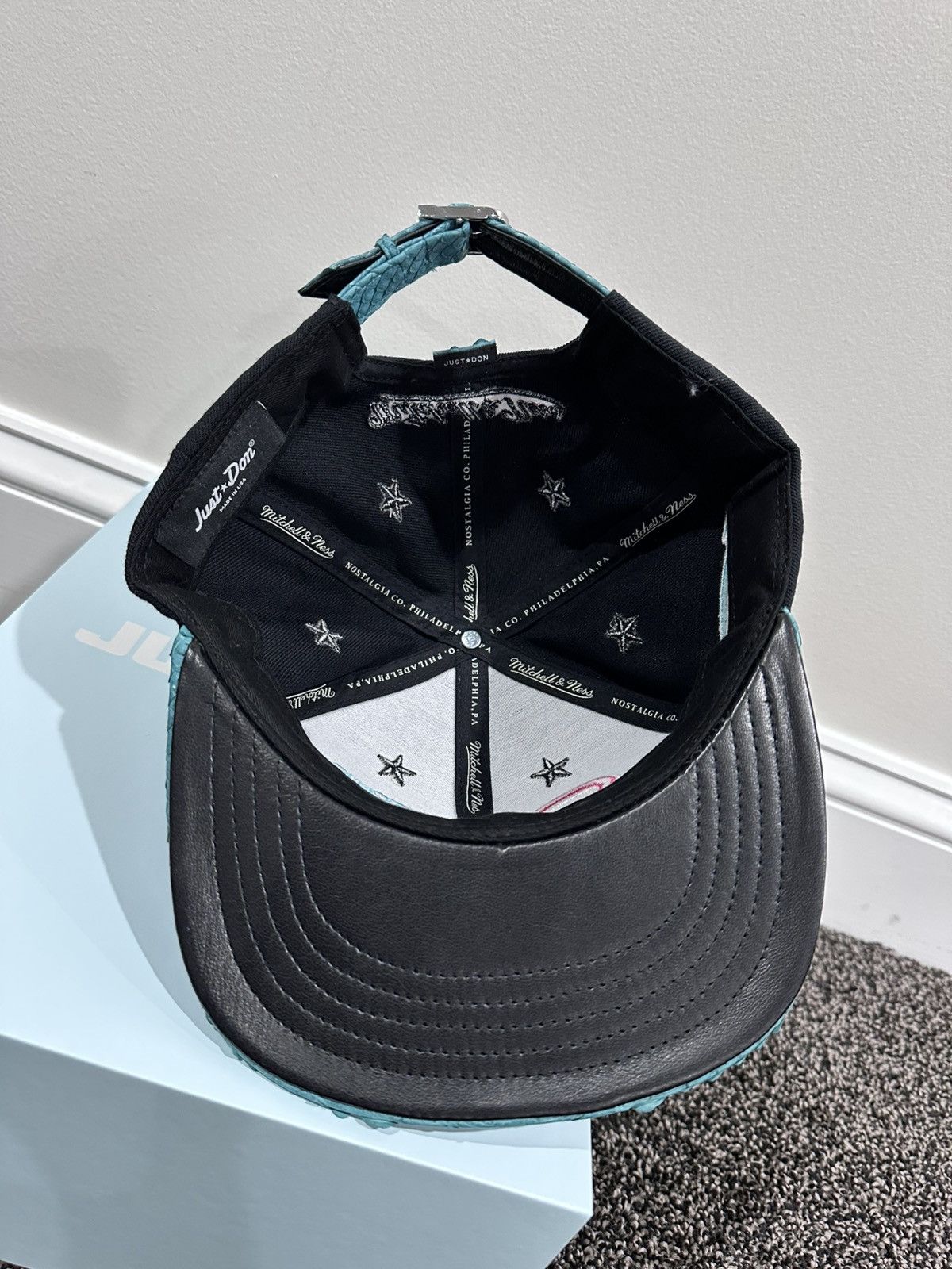 Just Don Just Don x Mitchell & Ness NBA San Antonio Spurs Black Hat Size ONE SIZE - 6 Thumbnail