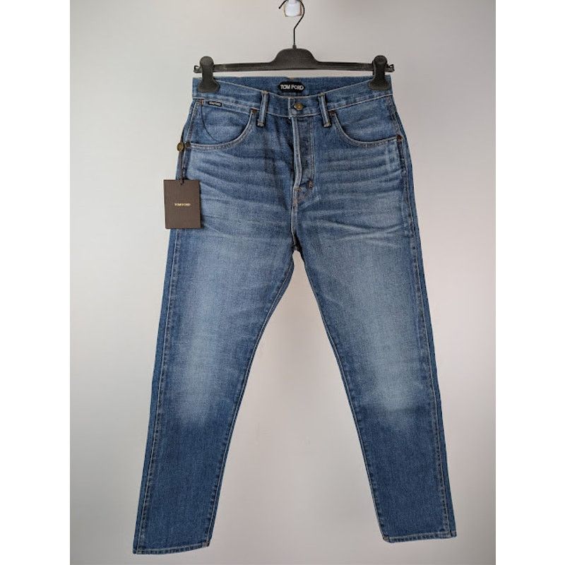 Tom Ford o1rshd1 Selvedge Tapered Denim Jeans in Blue Size US 30 / EU 46 - 1 Thumbnail