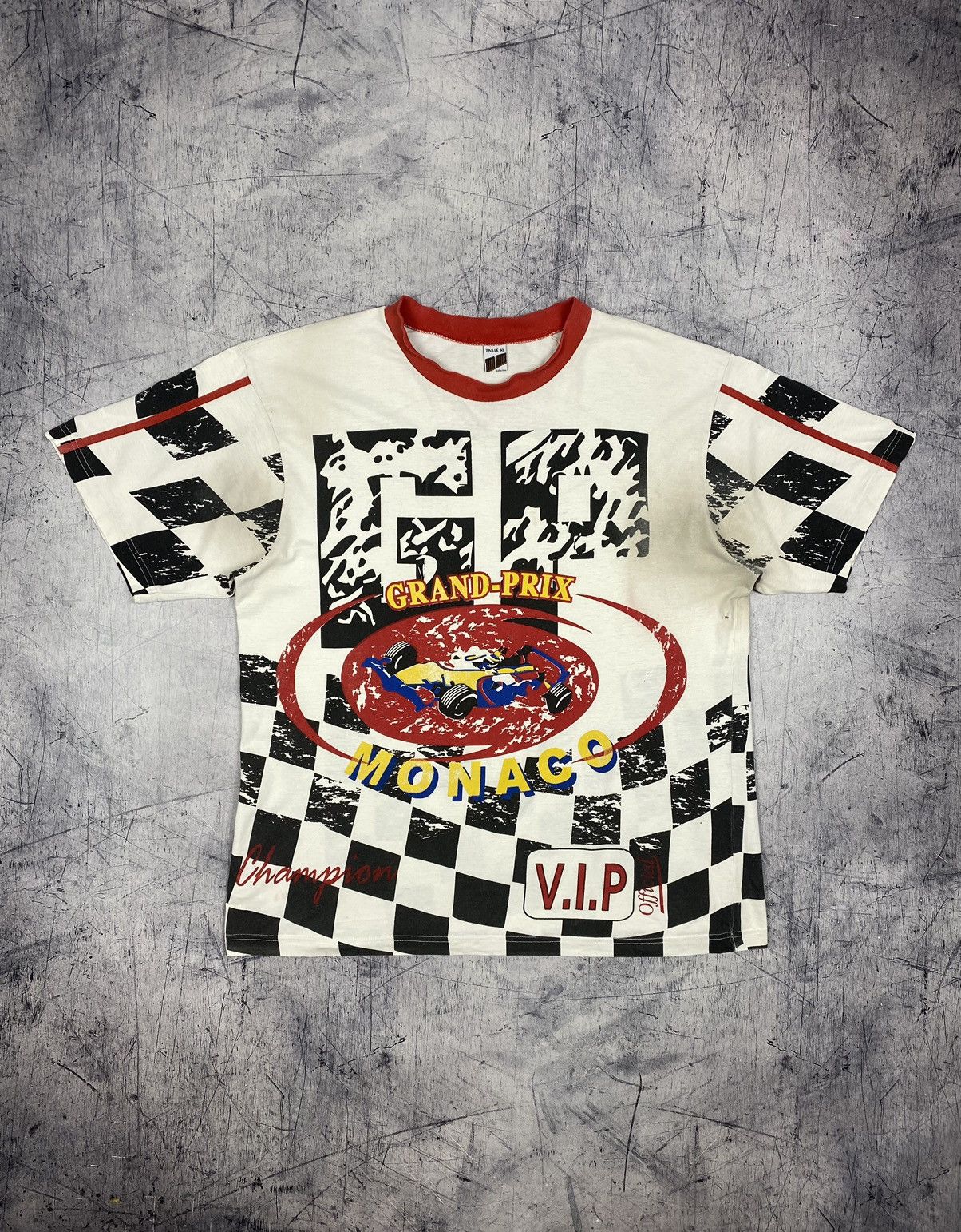 Vintage Vintage 90s Monaco Grand Prix AOP Racing Tee Size US XL / EU 56 / 4 - 2 Thumbnail