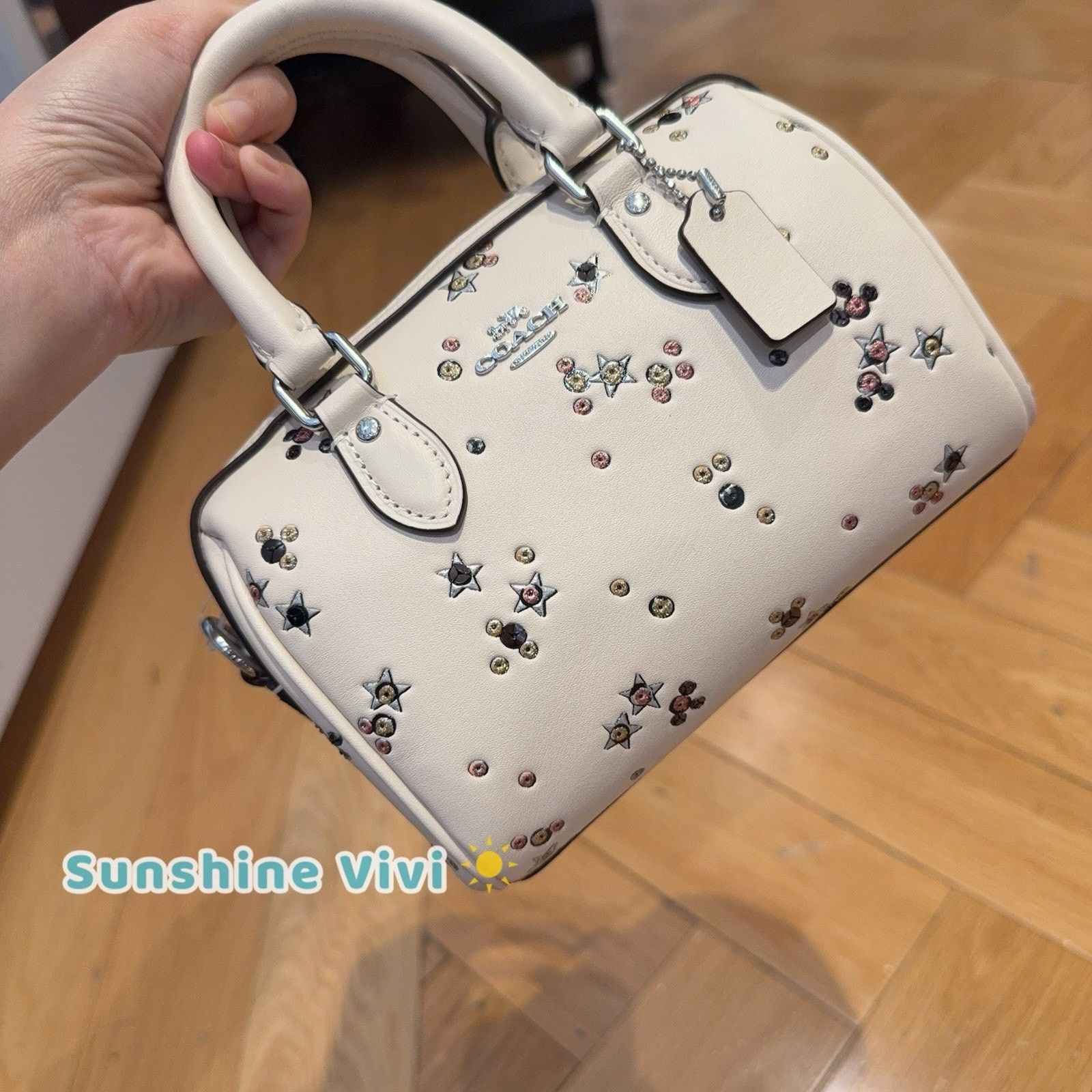 Coach NWT Coach Mini Rowan Crossbody Bag Star CCI68 Silver /CHALK Size ONE SIZE - 1 Thumbnail