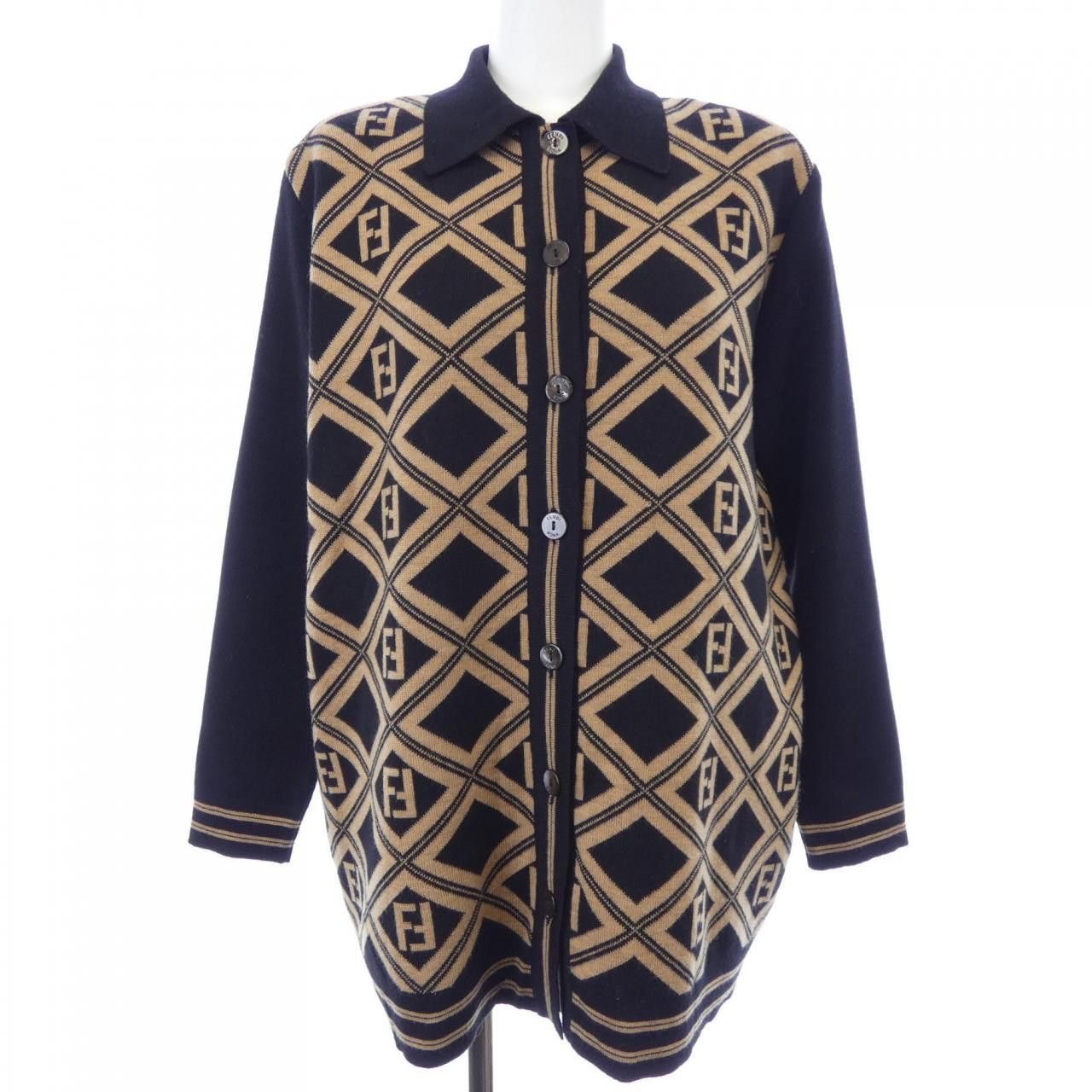 Fendi Fendi Fendi Vintage Wool Cardigan Textile Tops DUTY FREE for
