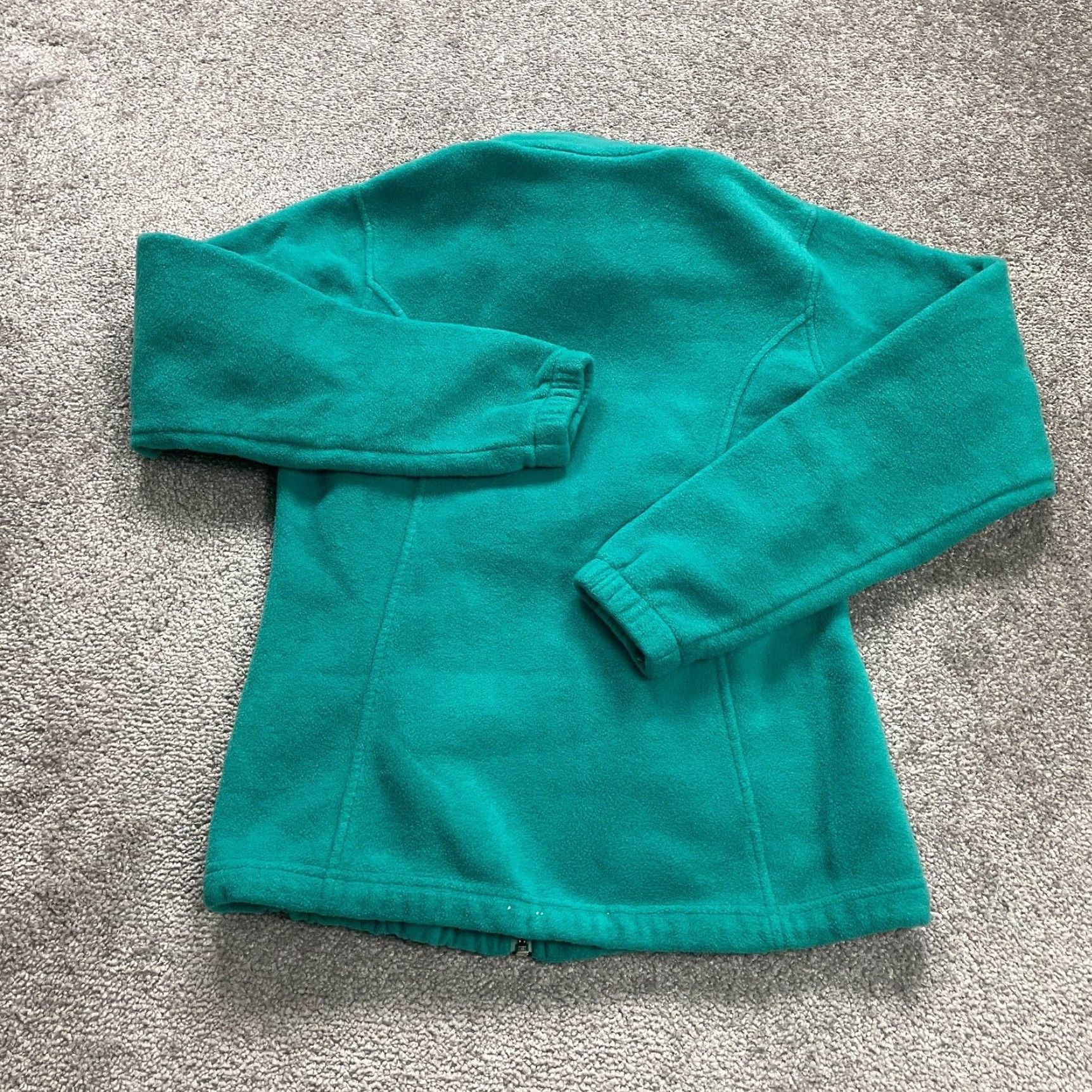 Vintage Columbia Benton Springs Fleece Jacket Women Medium Green Full Zip Outdoor Hiking Jacket Size M / US 6-8 / IT 42-44 - 2 Thumbnail