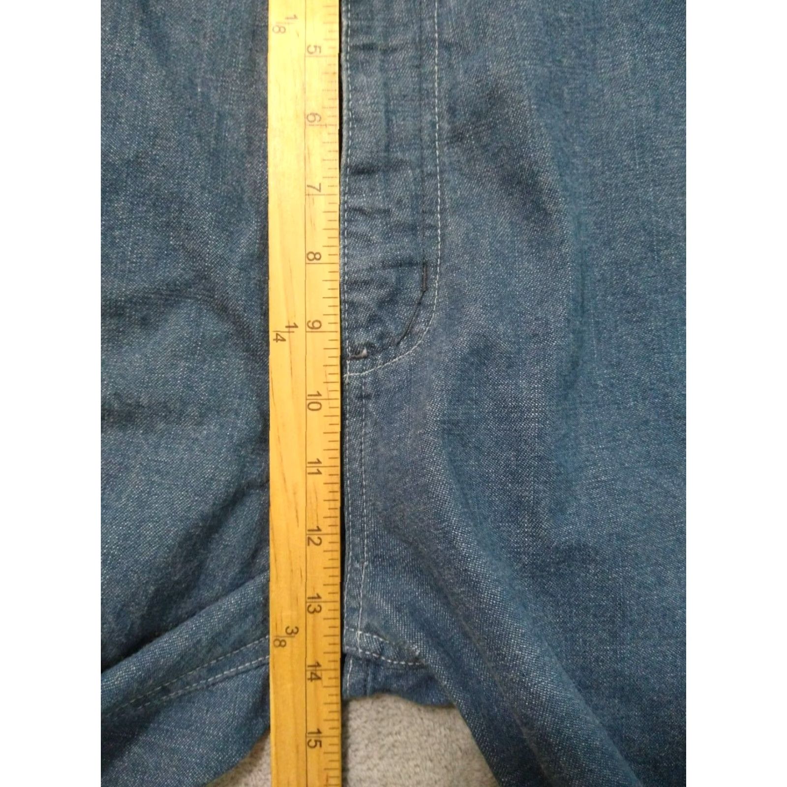 Ralph Lauren VINTAGE Polo Jeans Co. Mens Jeans 38x32 Blue Denim Carpenter Baggy Skate 90s Mens 5-Pocket Design Straight Cotton Denim Rise High Size US M / EU 48-50 / 2 - 4 Thumbnail