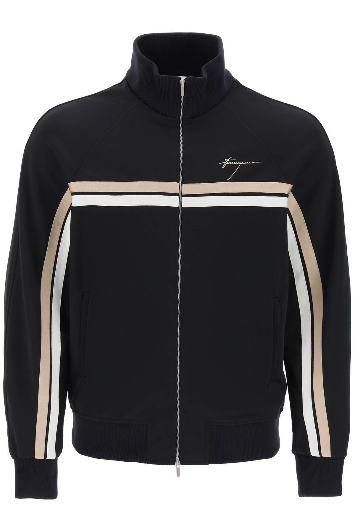 ◆FERRAGAMO◆フェラガモ track sweatshirt with two-tone FERRAGAMO 