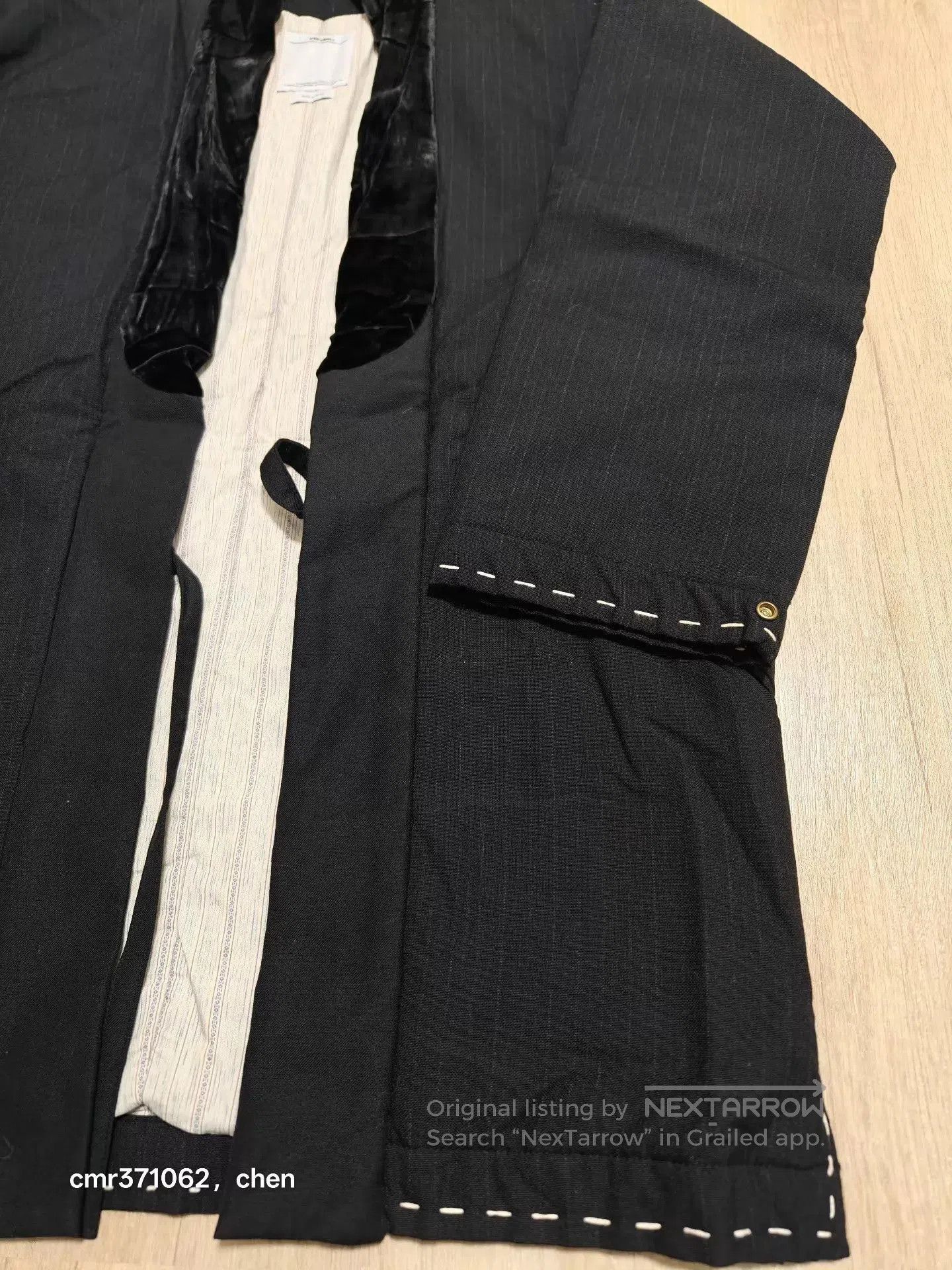 Visvim Black Long Sleeve Robe Coat. Size US M / EU 48-50 / 2 - 3 Thumbnail